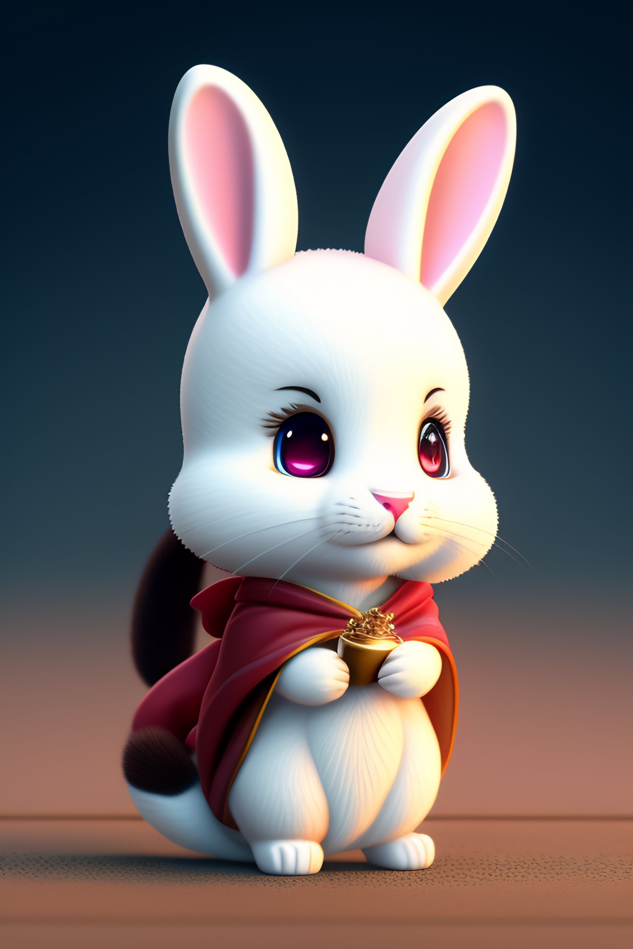 Lexica - Cute and adorable cartoon anthropomorphic rabbit in delivery ...