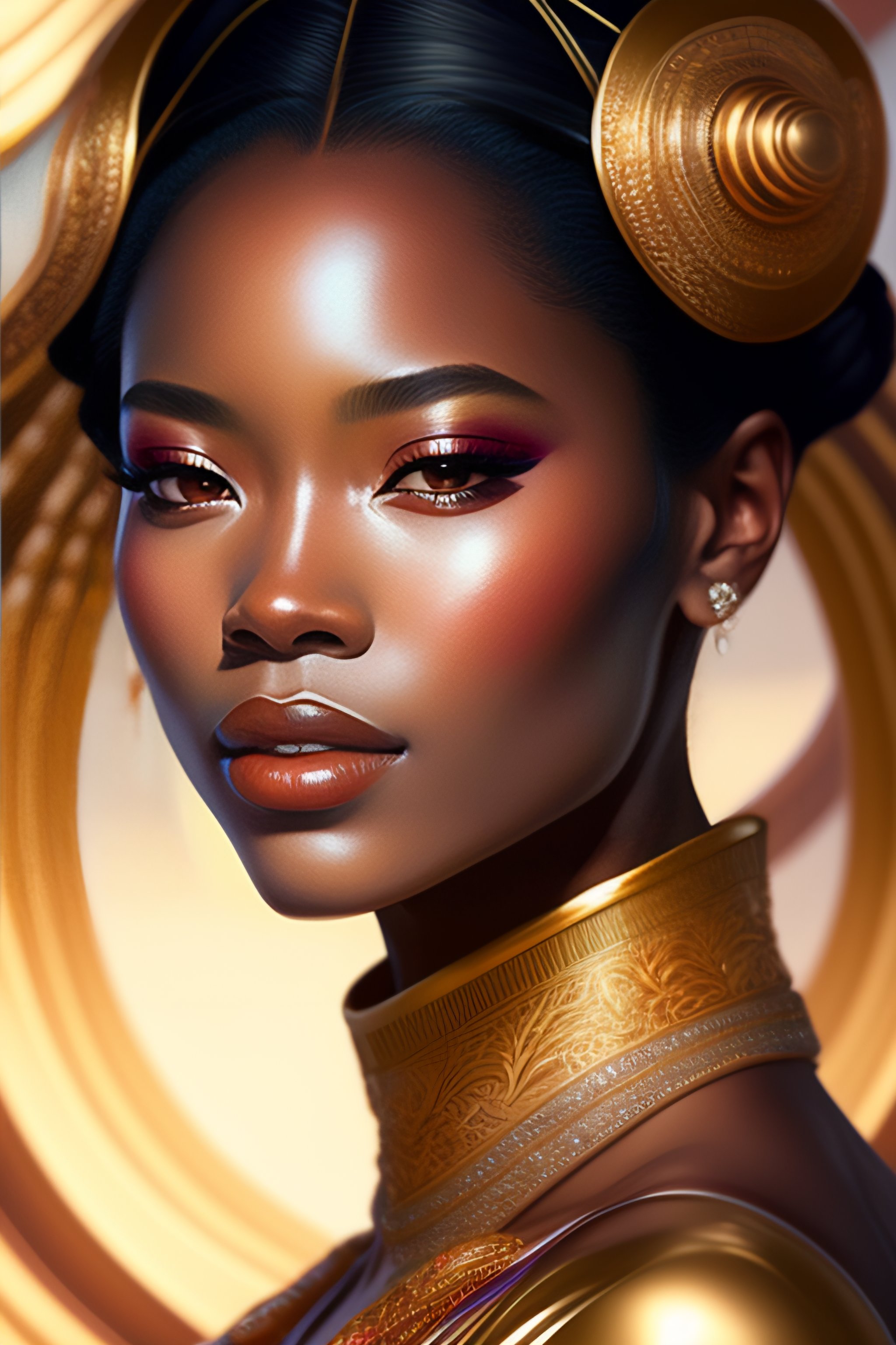 Lexica - Ultra realistic illustration, smiling nubian geisha prima ...