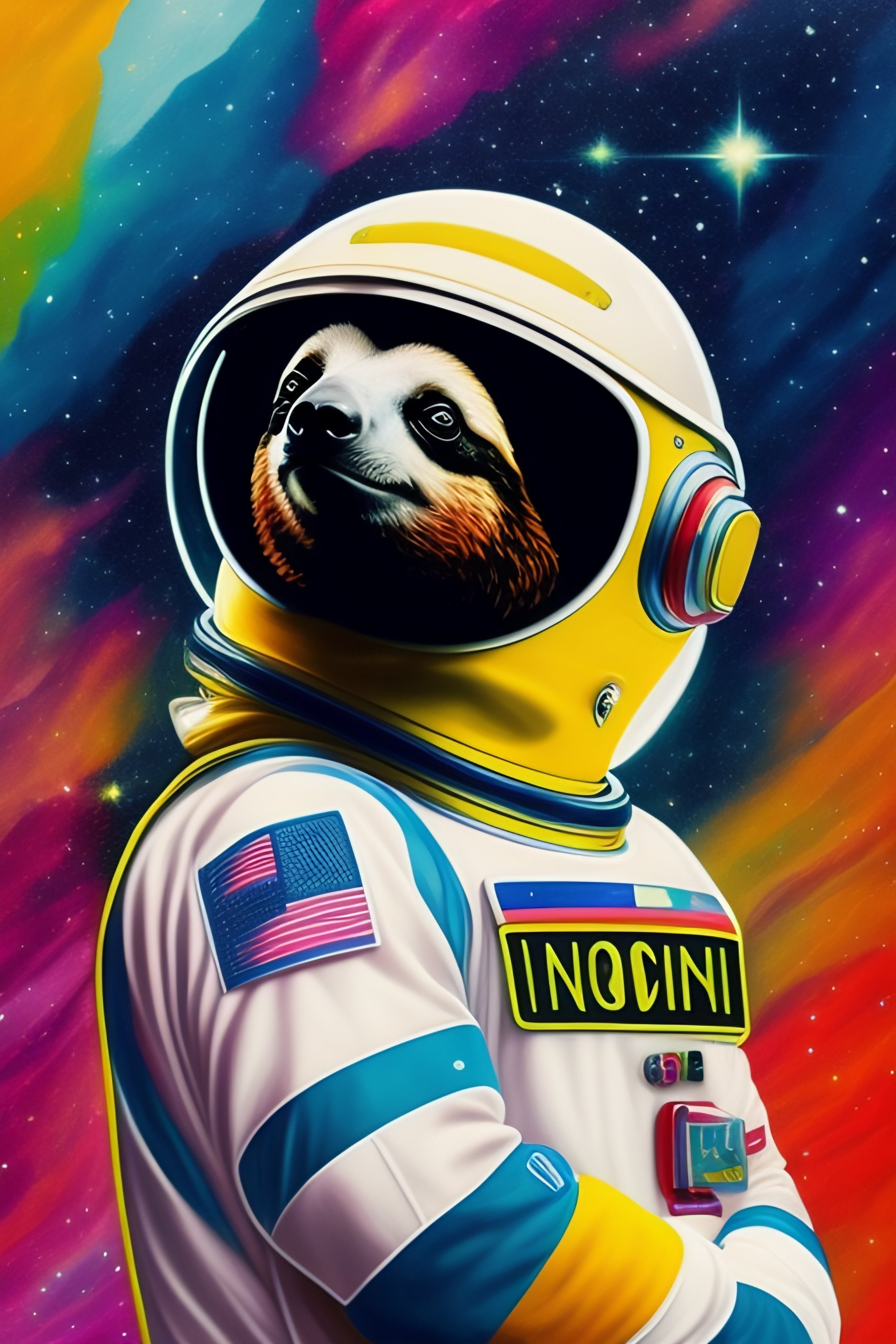 space sloth wallpaper