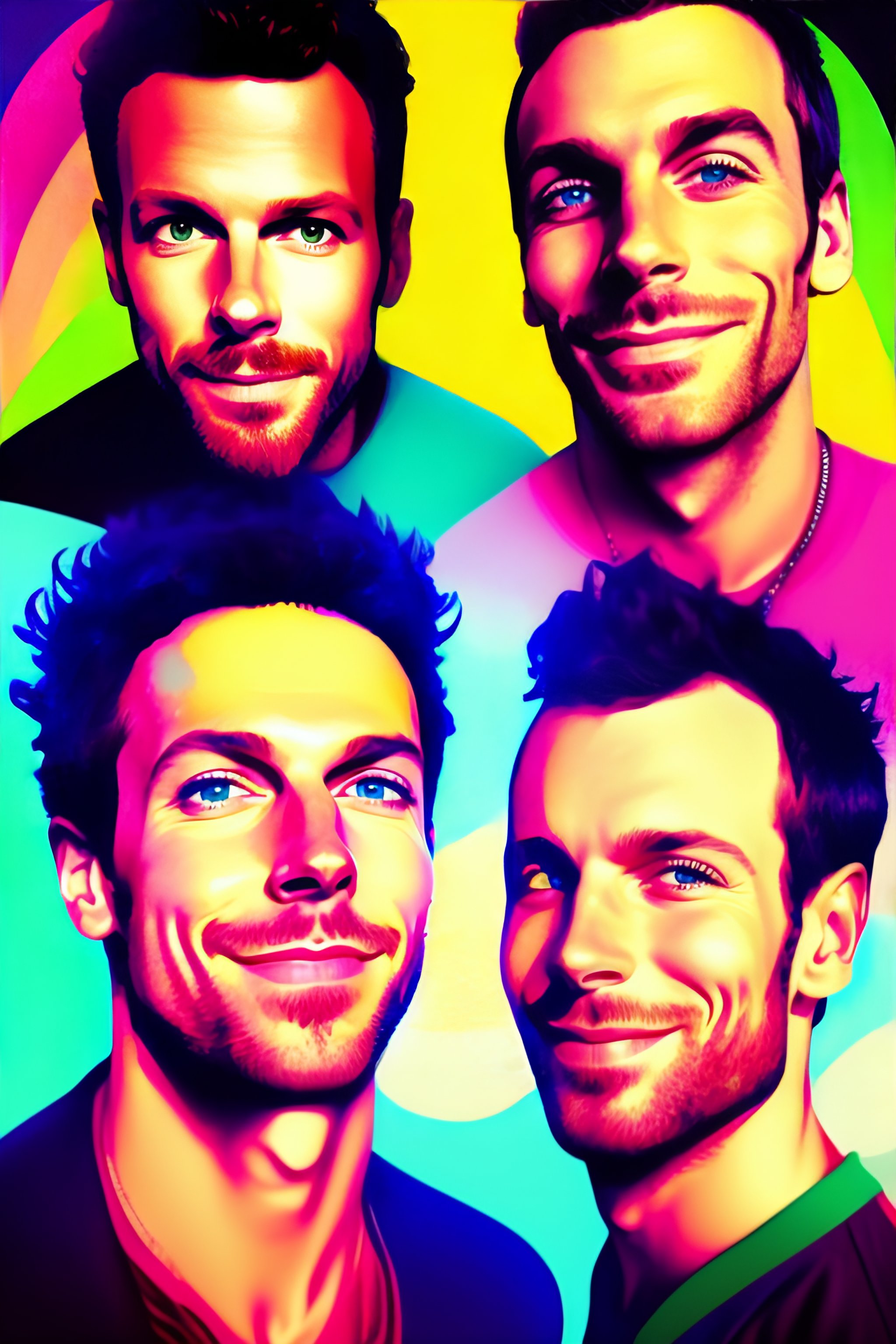 Lexica - Band Coldplay in cartoon style