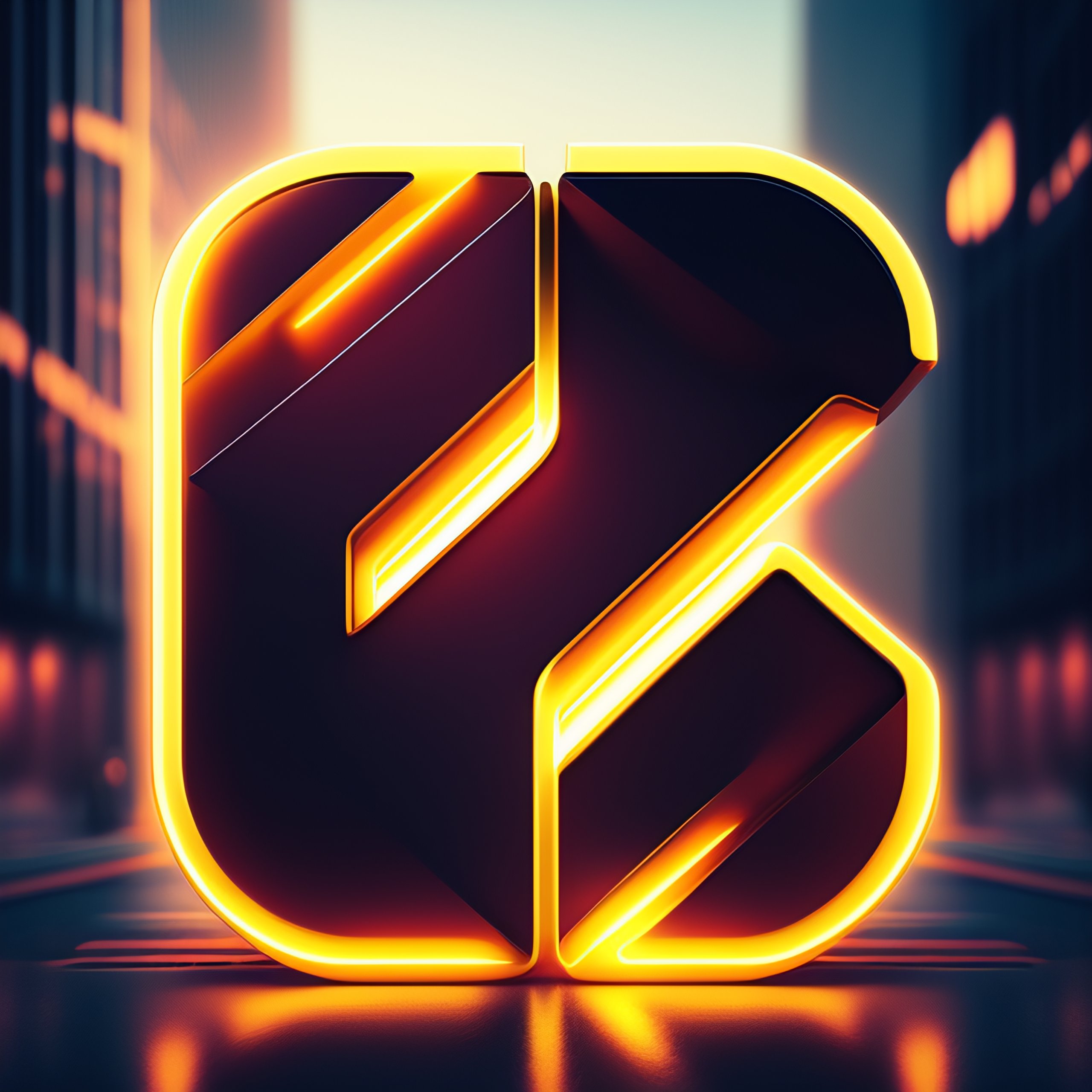 Lexica - D, D letter, Futuristic Logo Cyberpunk city, with a cyberpunk
