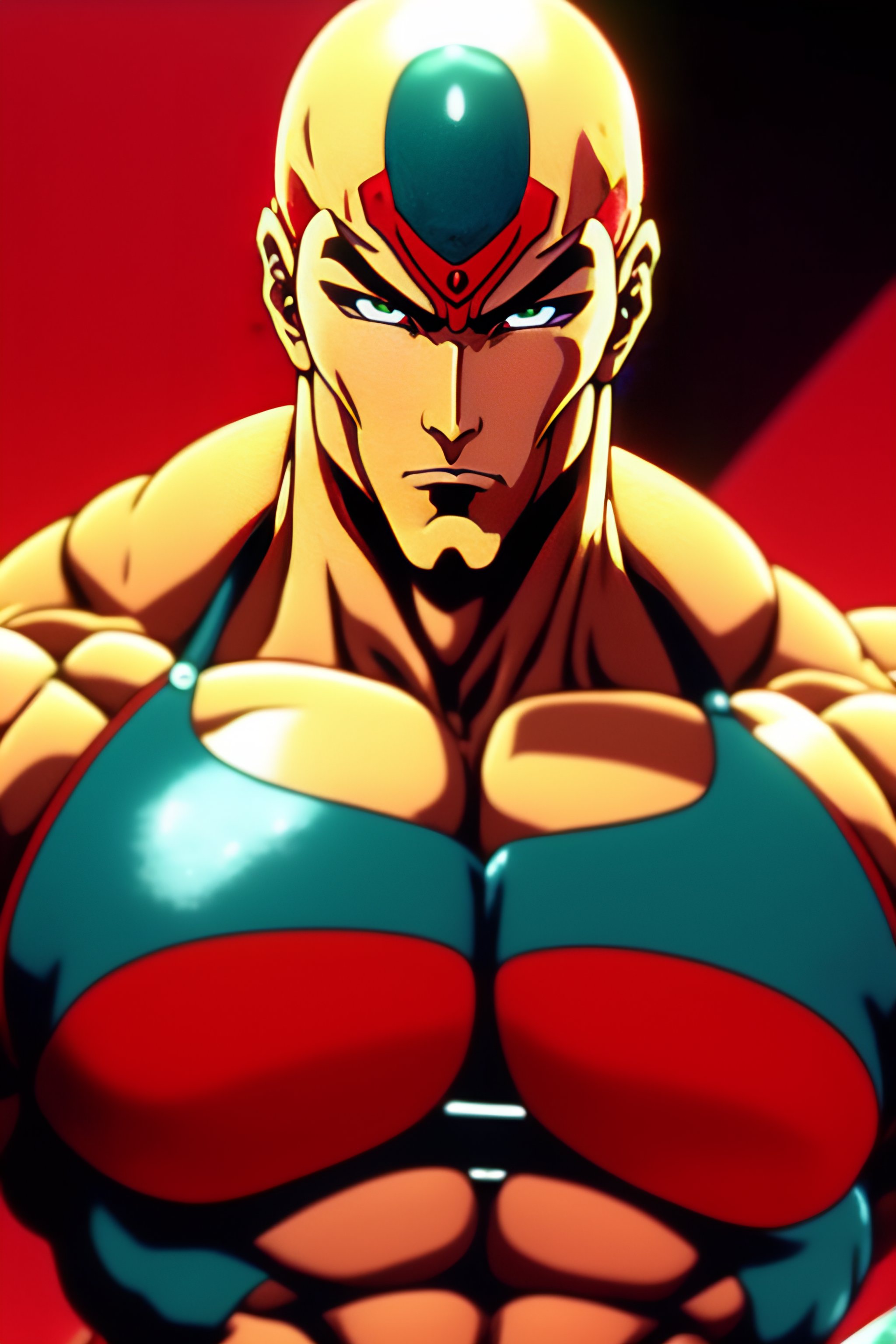 bald, One-Punch Man, Saitama, anime boys, anime, red background, red