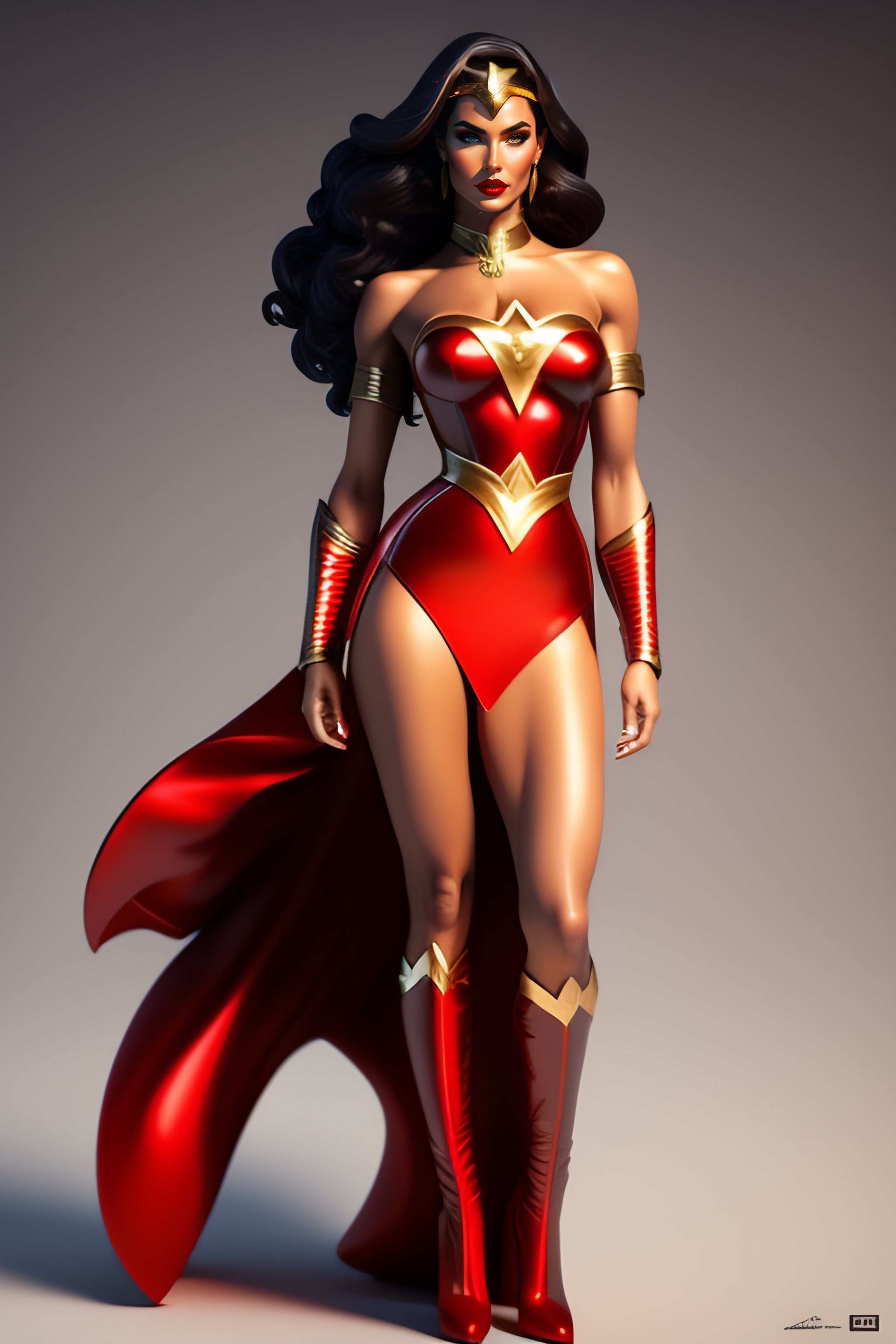 Wonder Woman, 3D, Cartoon, Sexy 