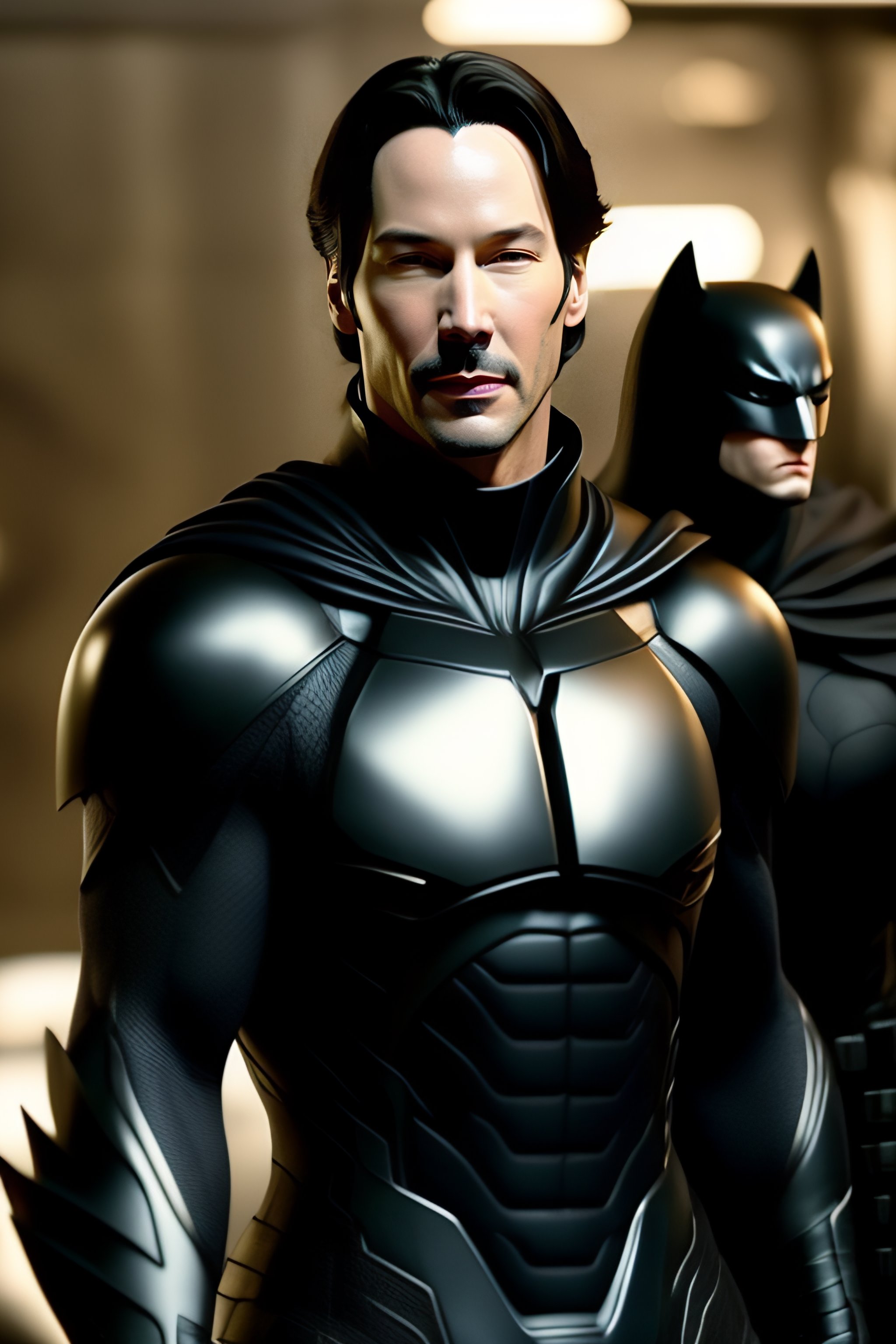 Lexica - Keanu Reeves as bruce wayne with batsuit in batman movie, full body