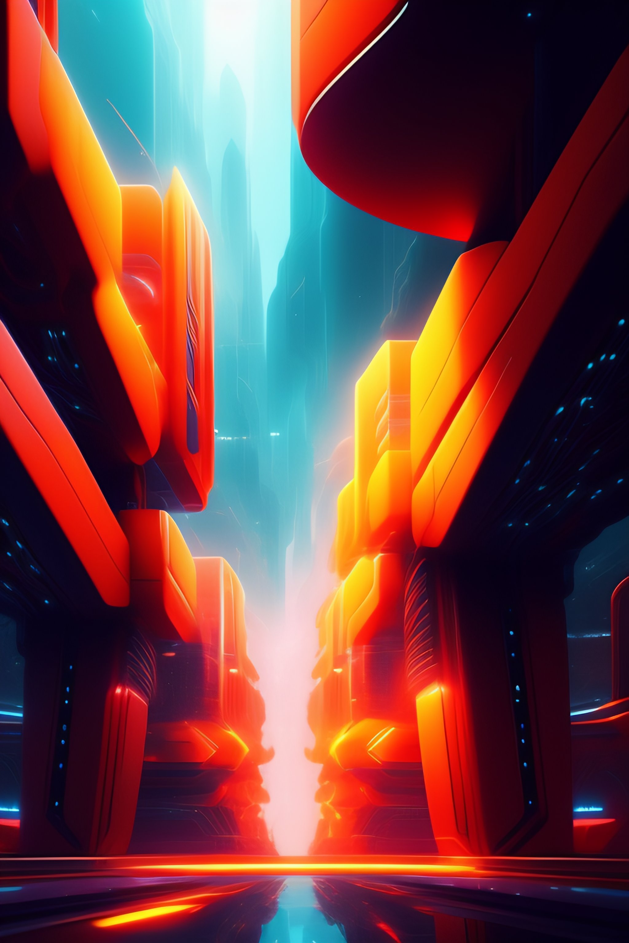 Lexica - Word: frames.network, futuristic, orange color, birght deep ...