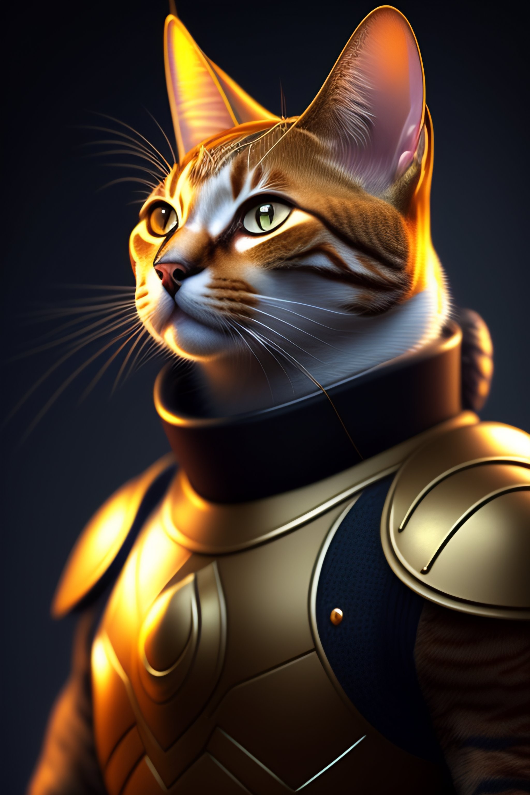 Lexica - A humanoid cat soldier. helmet with ears