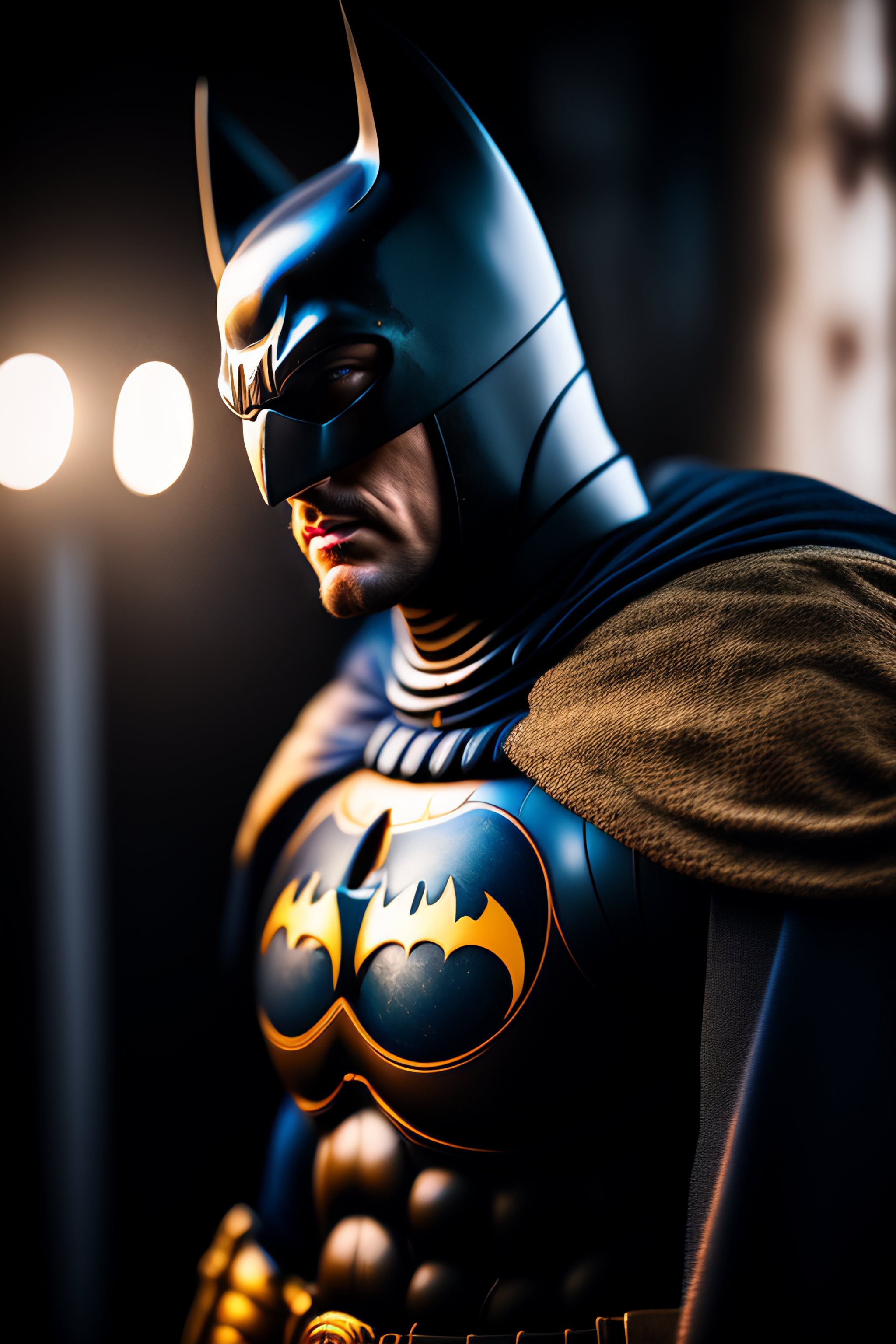 Lexica - A photorealistic dramatic hyperrealistic render of batman in medieval  knight armor, ultra realistic details, well worn, rust, oil stains by ...