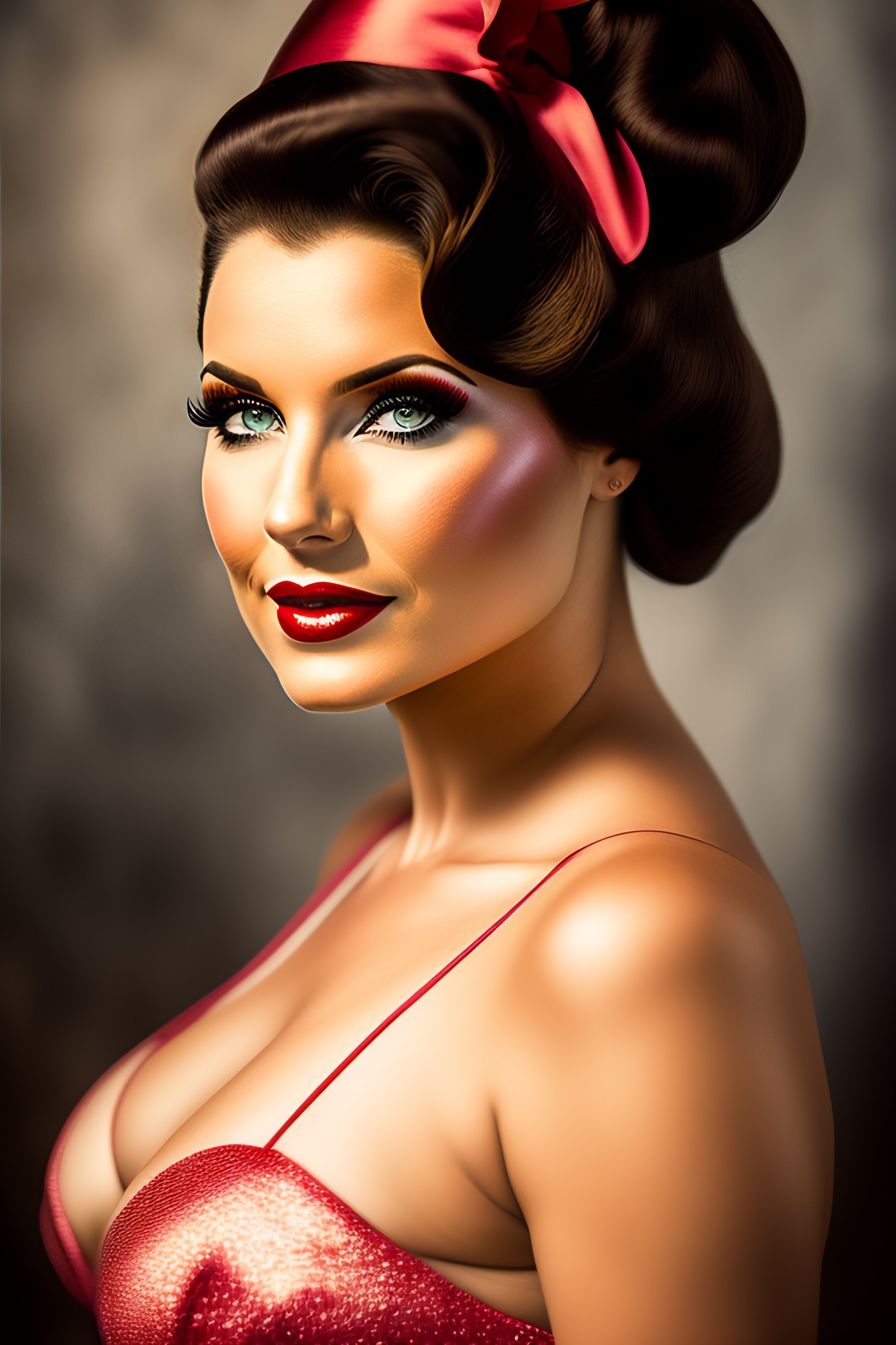 Lexica Portrait of a female pinup model