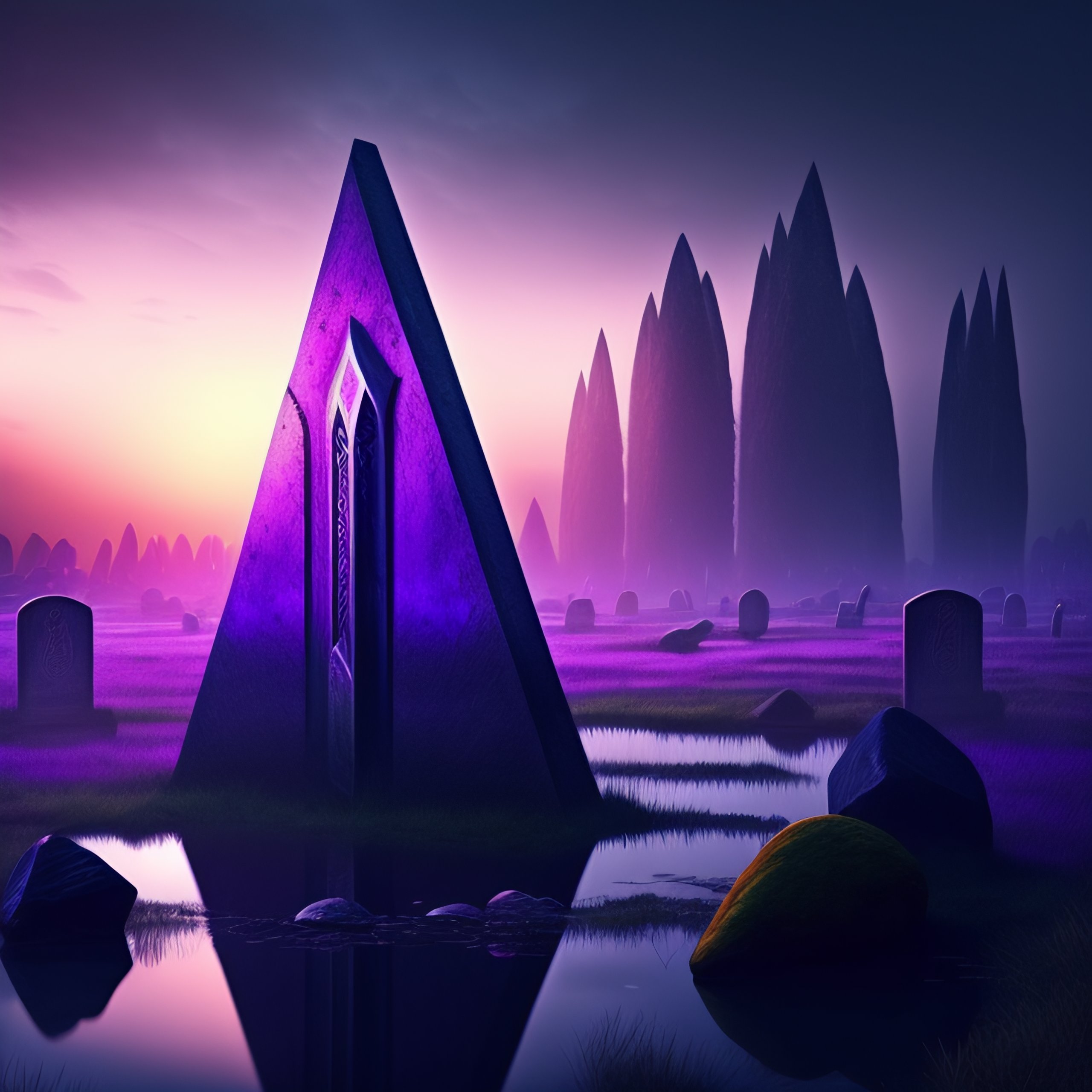 Lexica - Mystical background, debris, stones, fantasy art, gloomy ...
