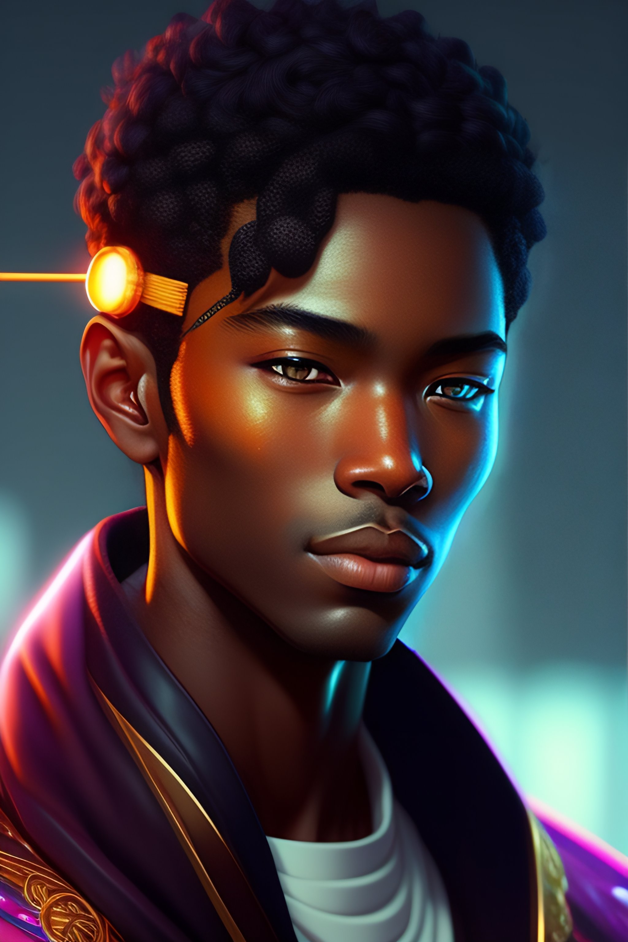 lexica-portrait-of-a-dark-skinned-male-god-with-glowing-golden-eyes