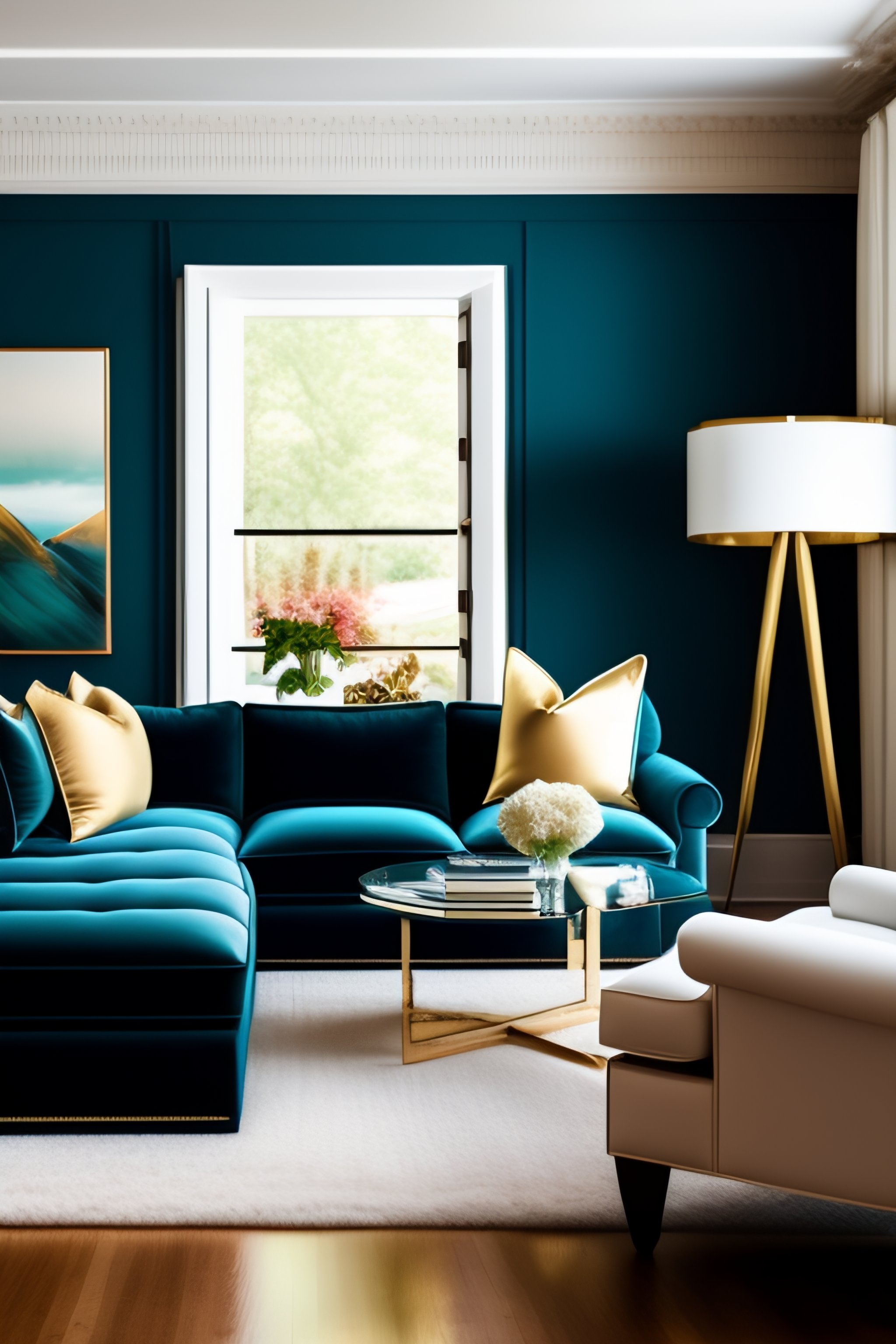 Lexica - Living room interior design in Memphis style design, interior ...