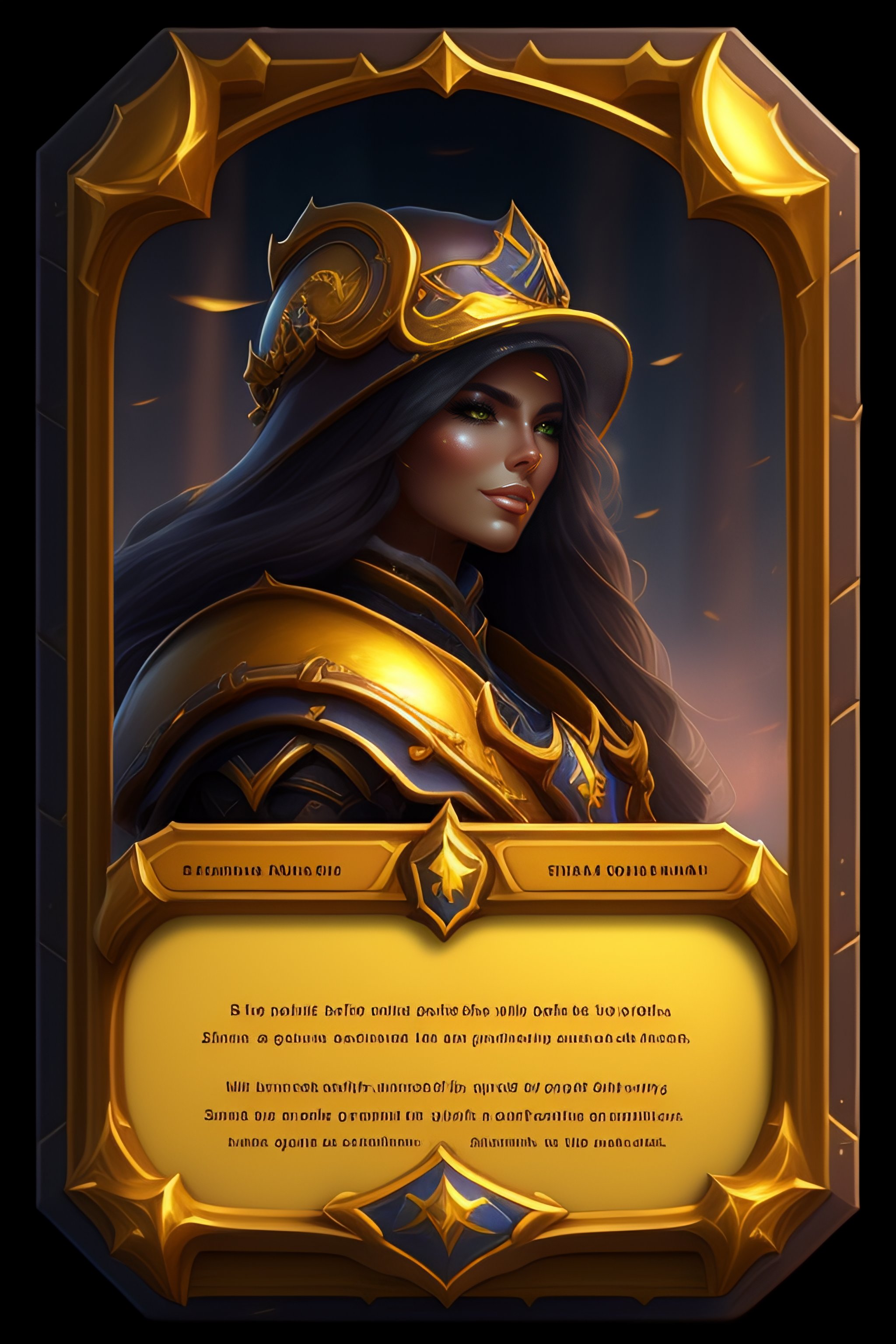 Lexica - Golden yellow card game decorative frame, card back, yellow ...