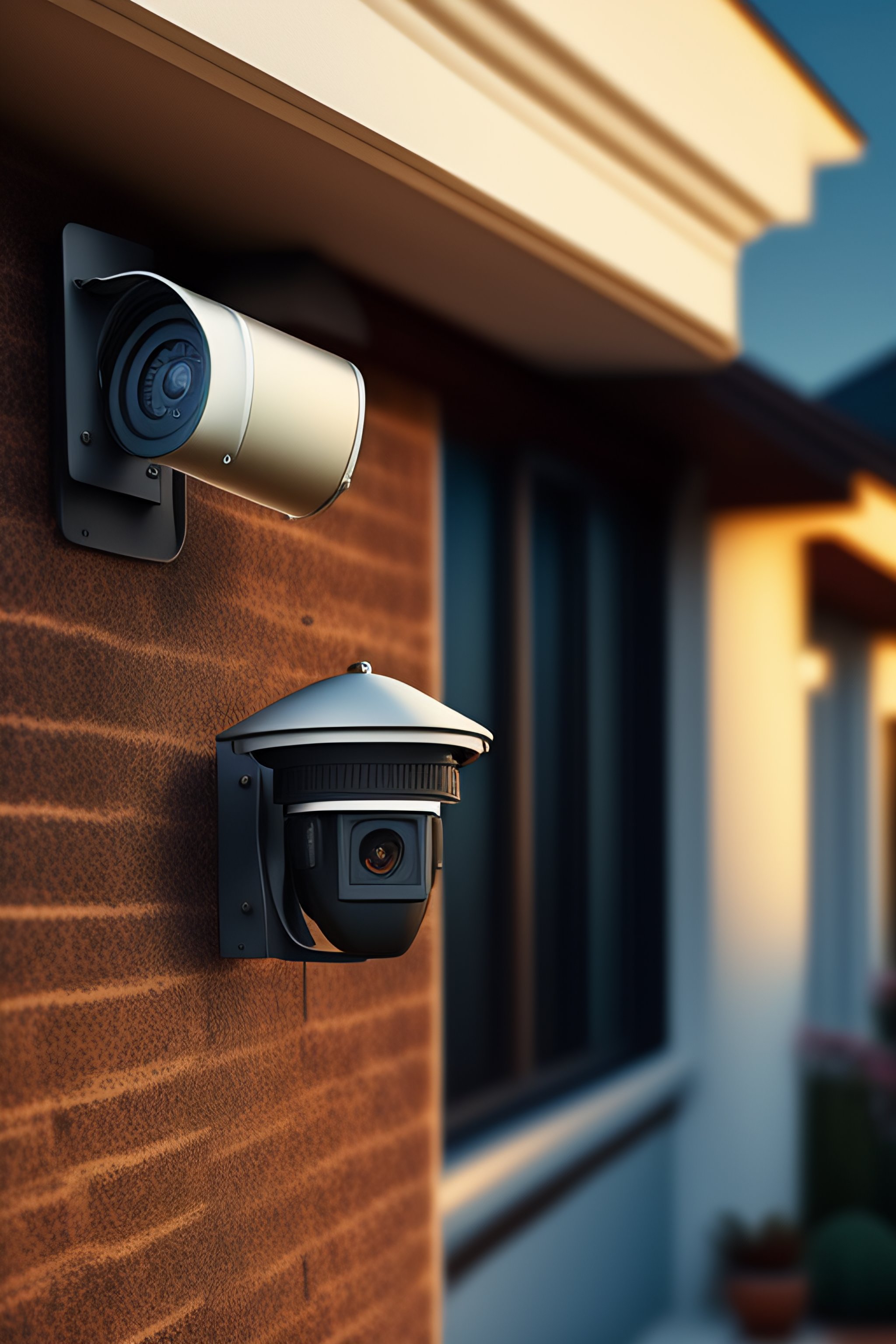 Lexica - Univew security camera in wall of luxury villa