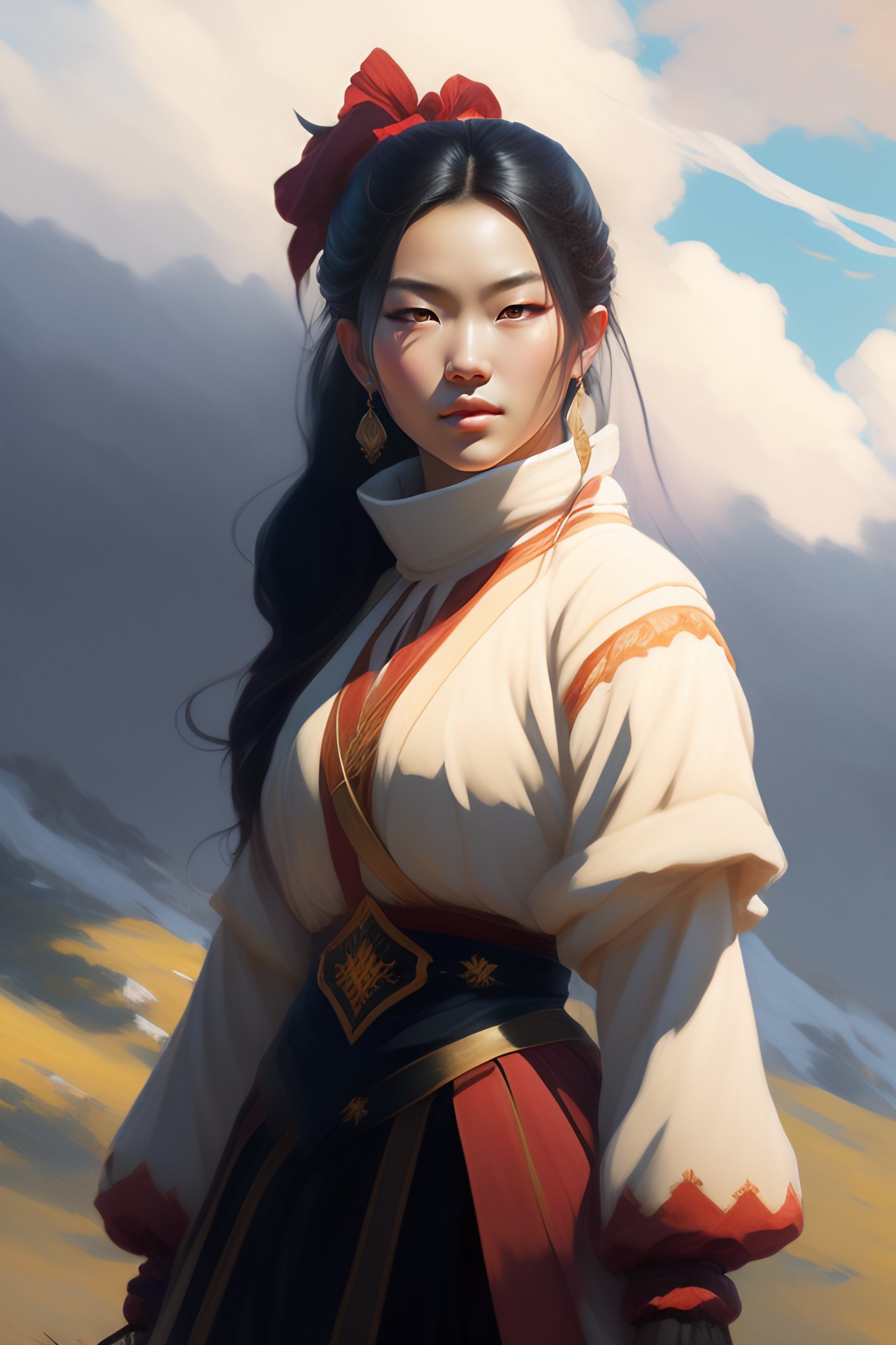 Lexica - Portrait of Nezuko from Demon Slayer Anime, countryside, calm ...