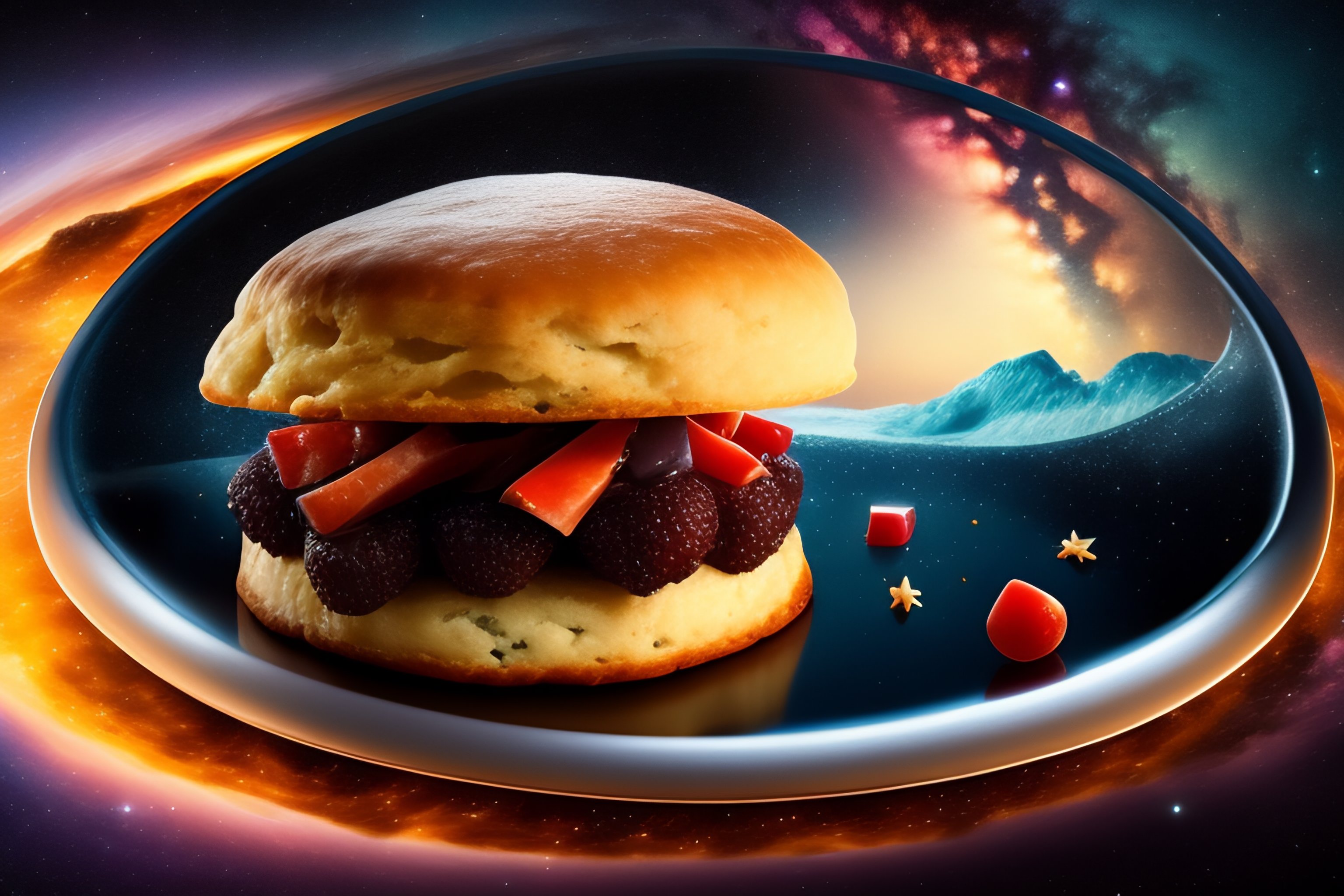 Lexica - Huge scone in space