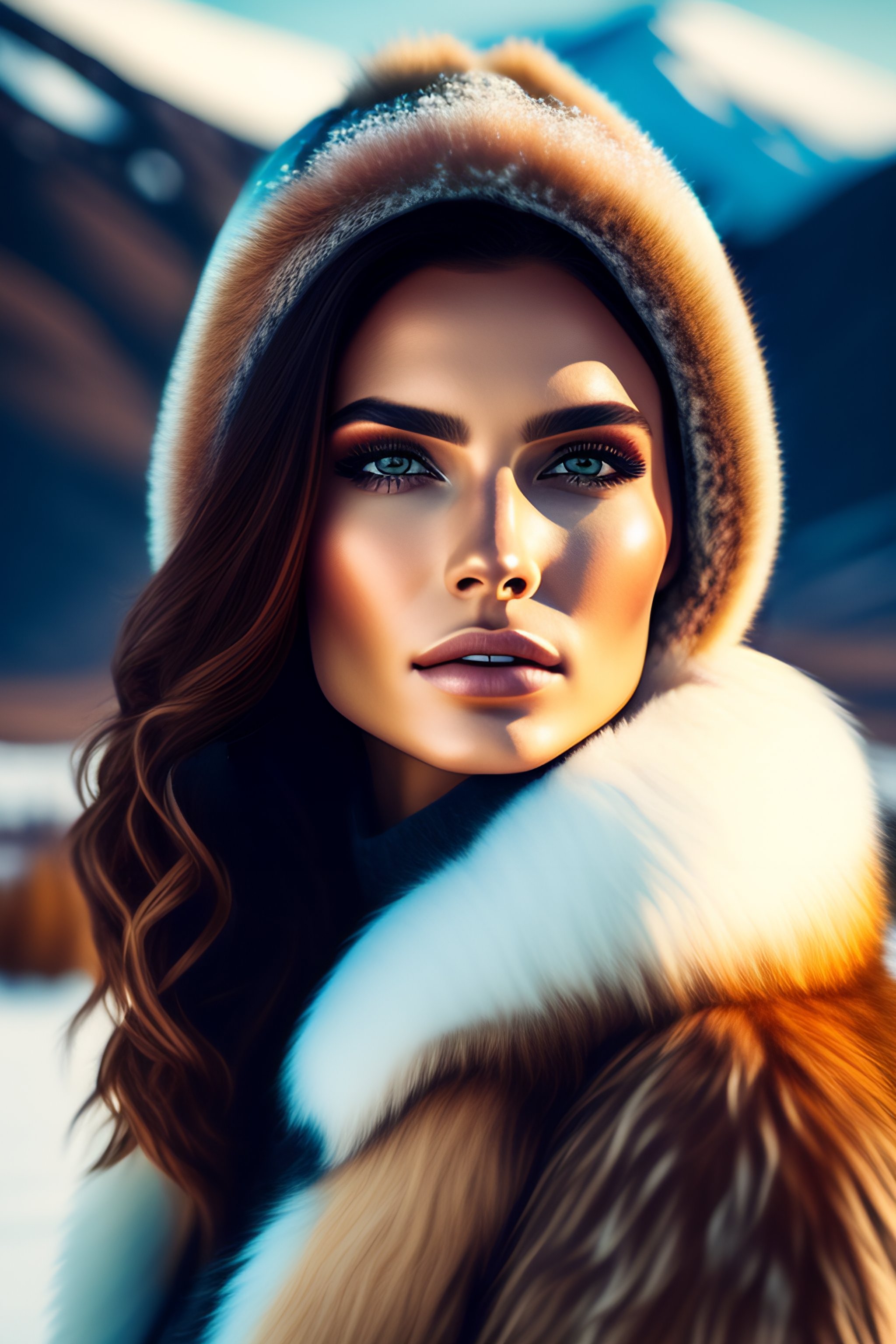 Lexica - Realistic full potrait of Beautiful romanian model with makeup ...
