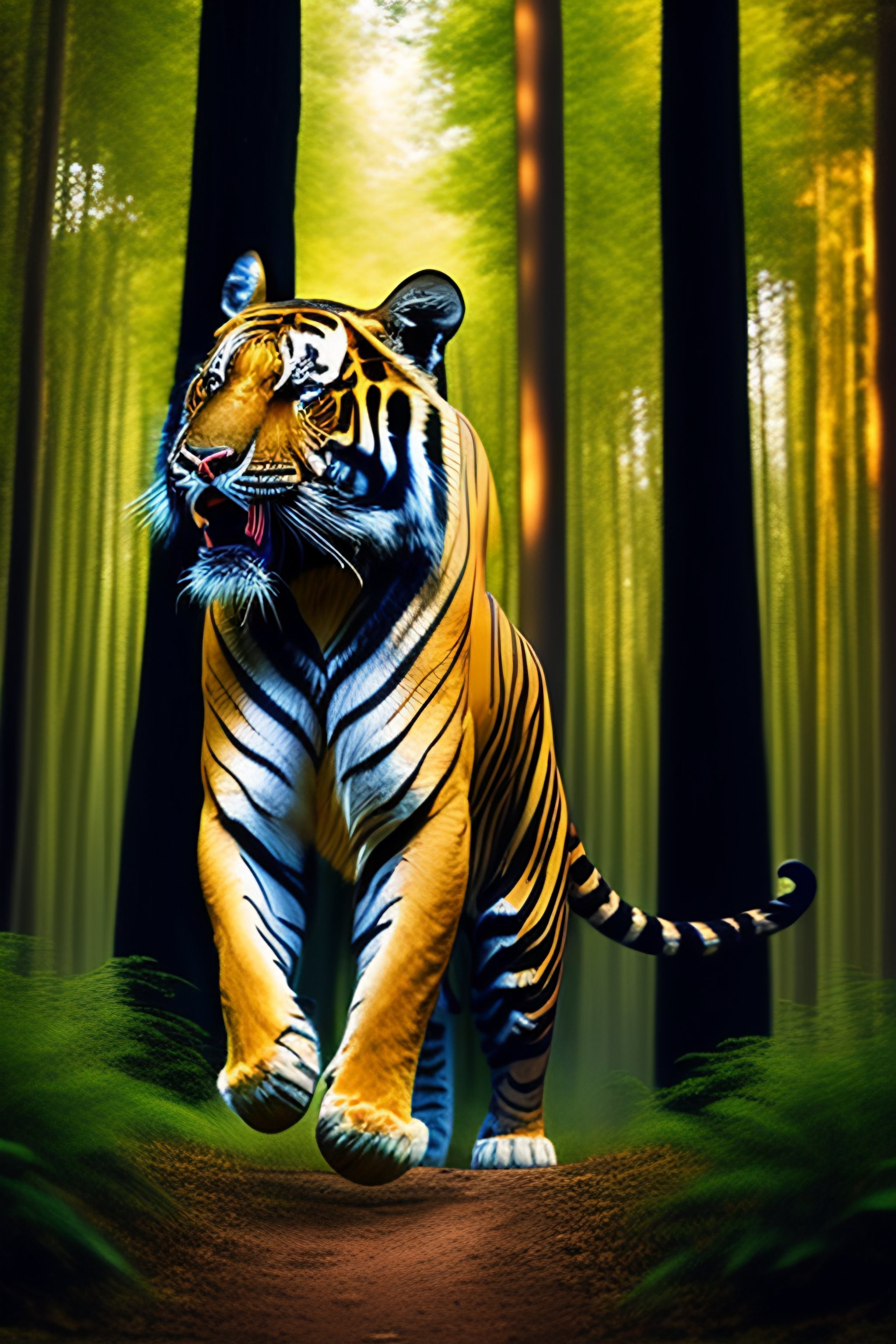 Bengal Tiger 3D, 3d, bengaltiger, animals, HD wallpaper