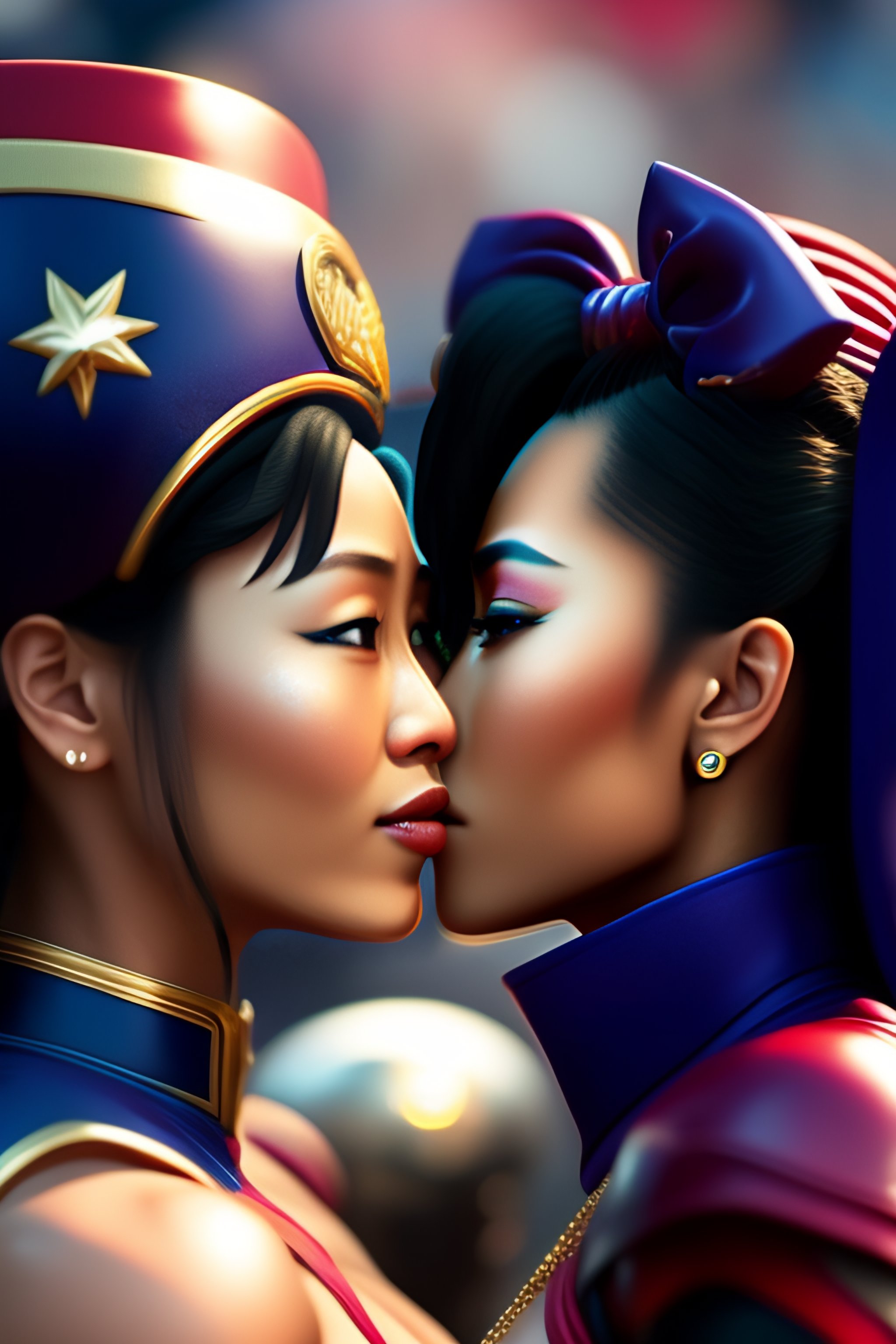 Lexica - Chun-li kissing cammy of street fighter