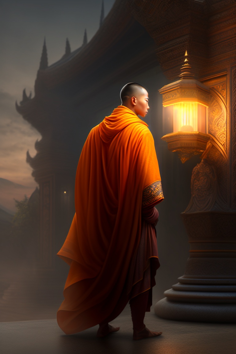 Lexica - Atalking monk , looking in front