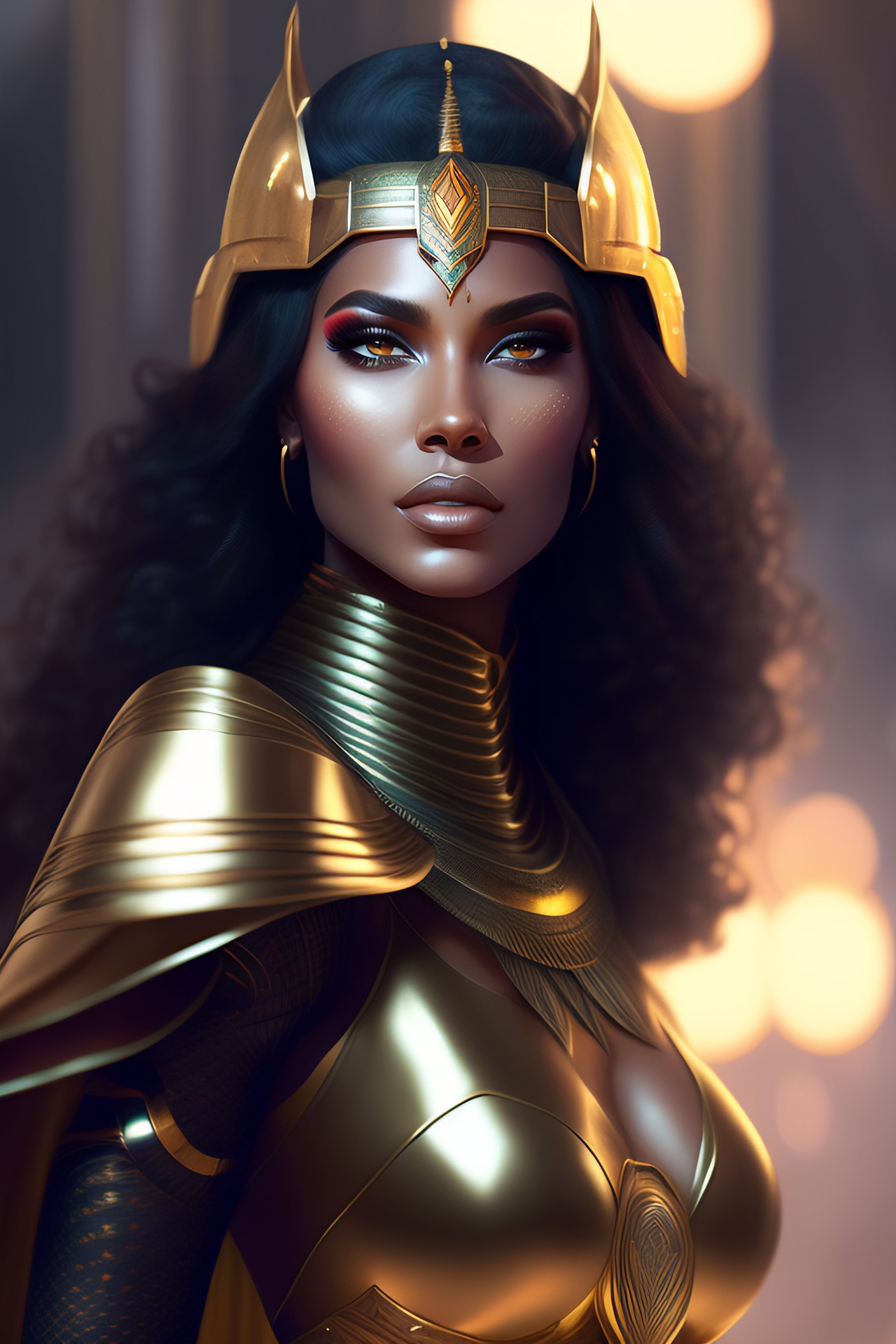 Lexica - Profile!! portrait of an Egyptian goddess, sci-fi armor ...