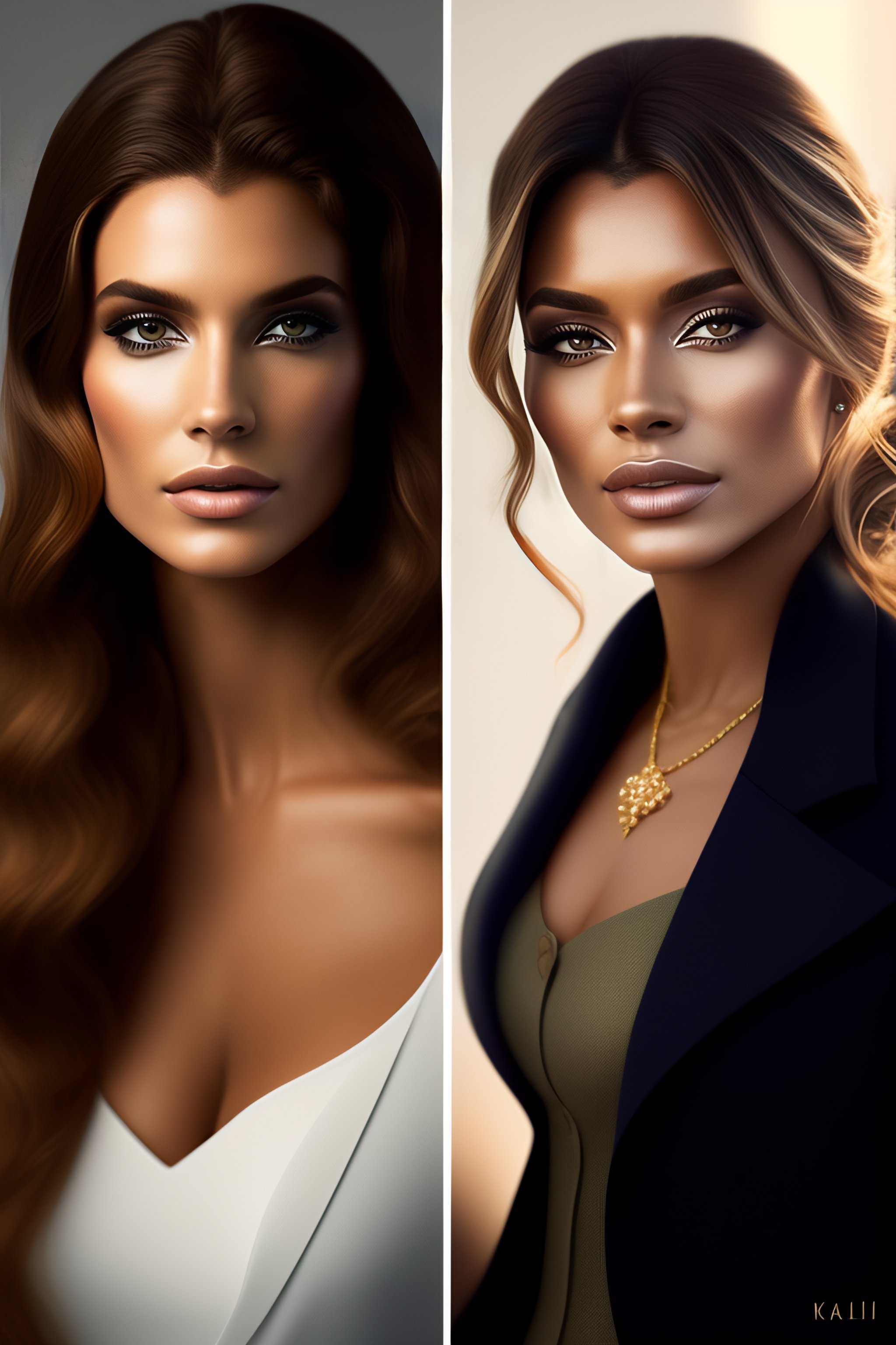 Lexica - A feminin woman that looks like a fusion of bella porch and mia  kalfa