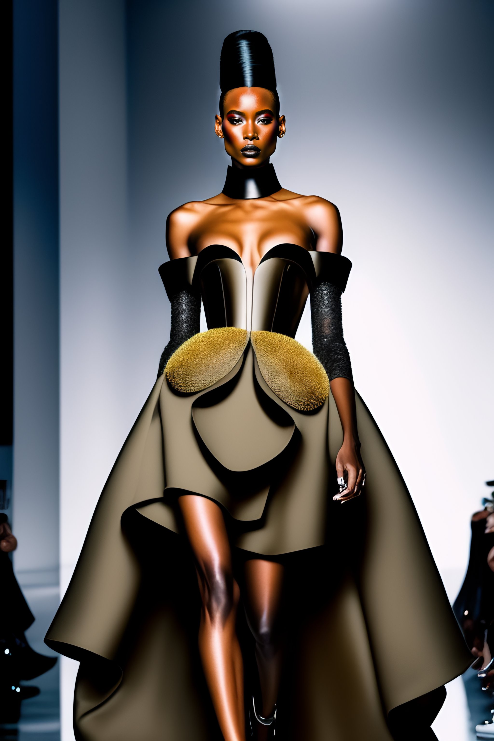 Lexica - Haute Couture Fashion Model in the style of Alexander McQueen ...