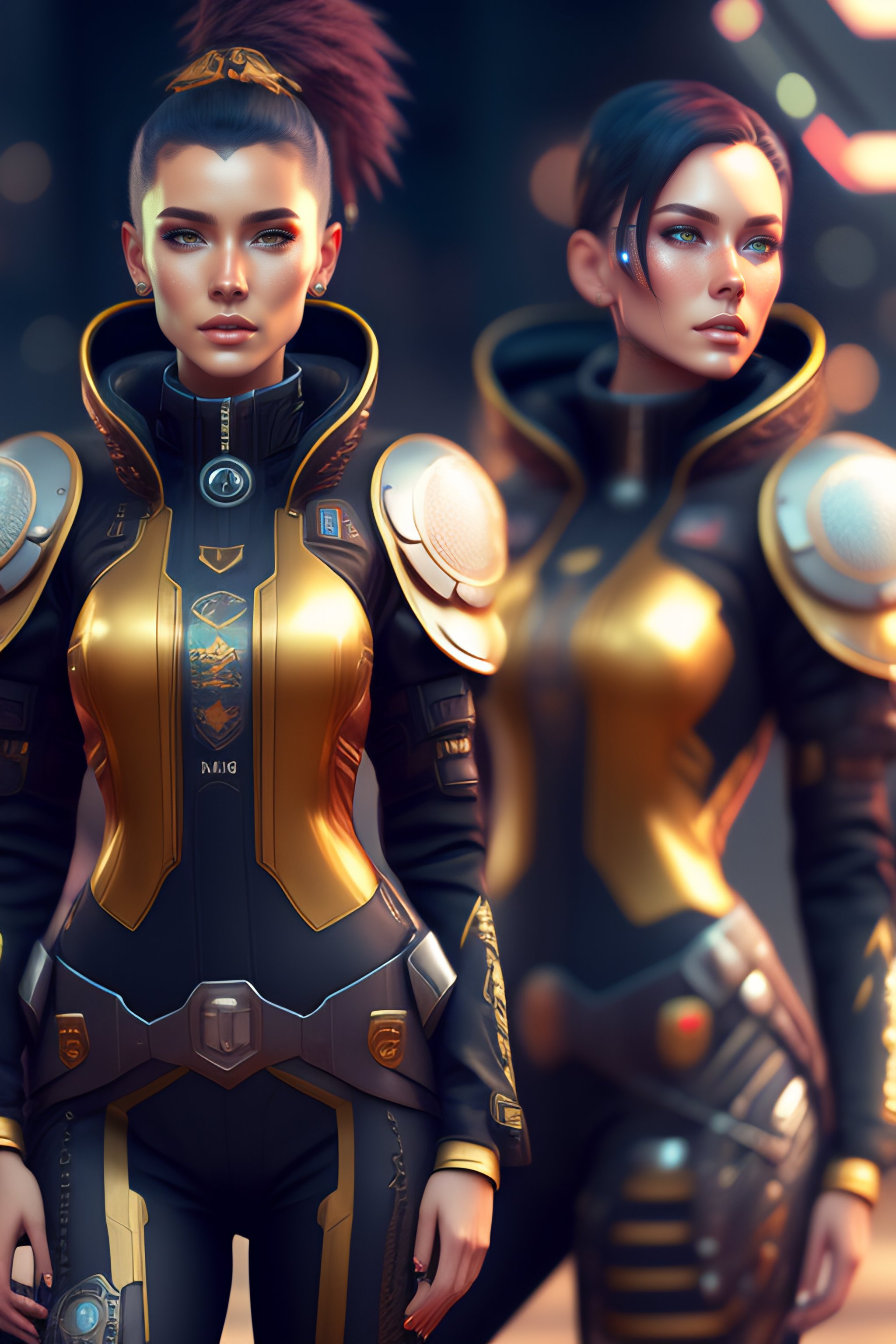 Lexica - Mech punk clothes with short hair norwegianc girl, battle ...