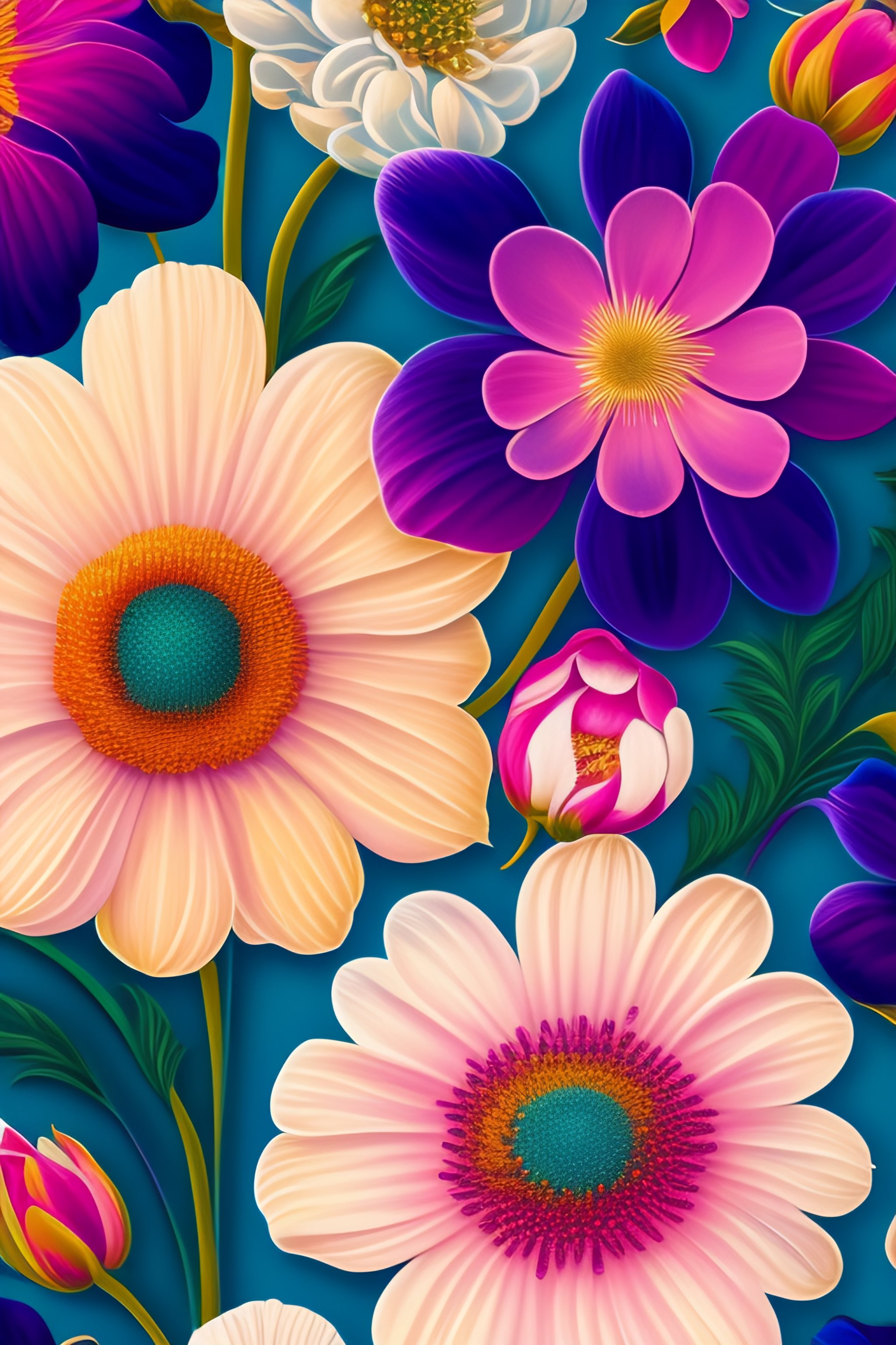 colourful flowers wallpaper hd