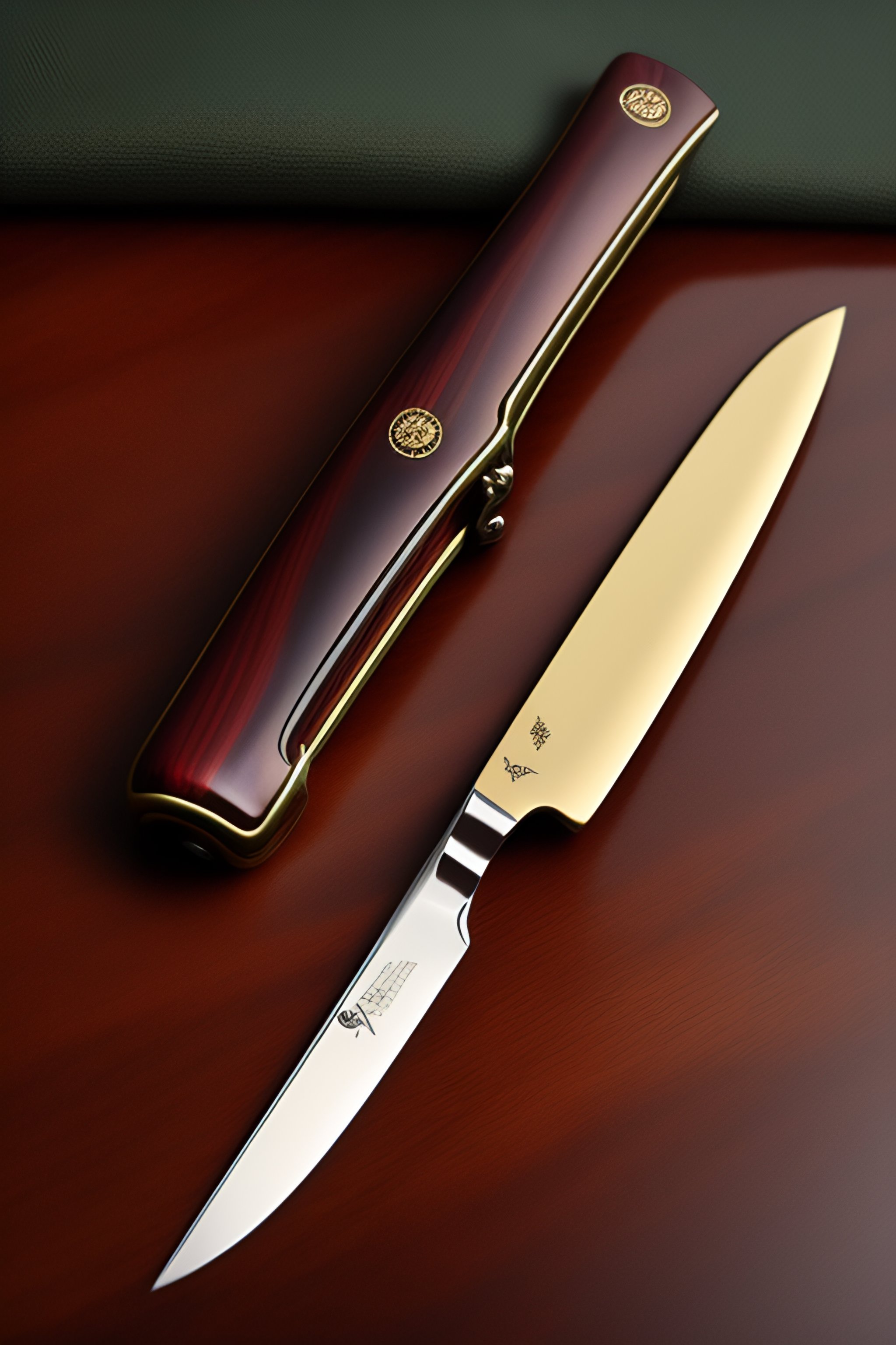 Lexica Vintage ,OKAPI foldable ratchet knife with blade shine