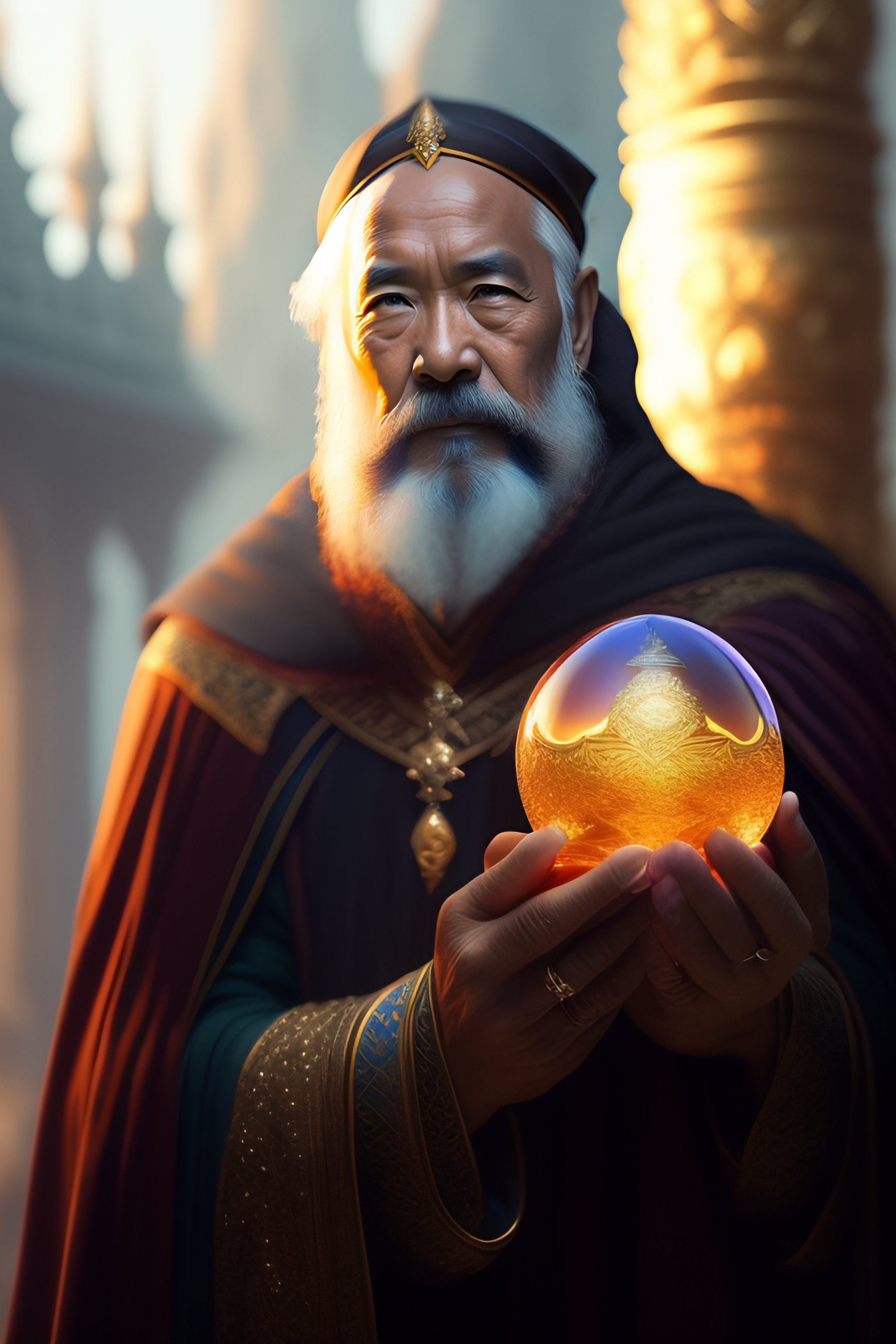 Wizard Holding Crystal Ball
