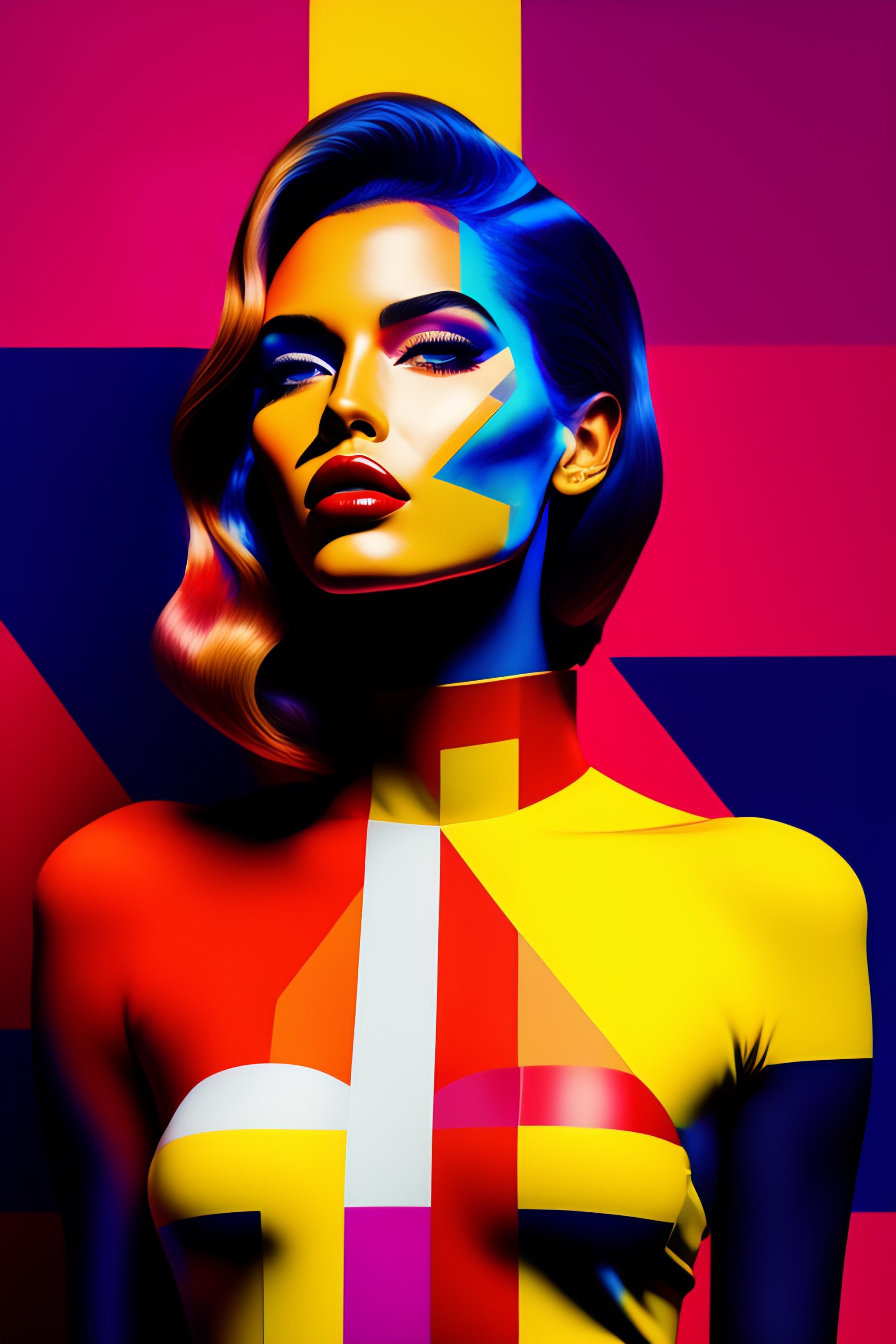 Lexica - Pop art, hyper- female model in the streets of new-york ...