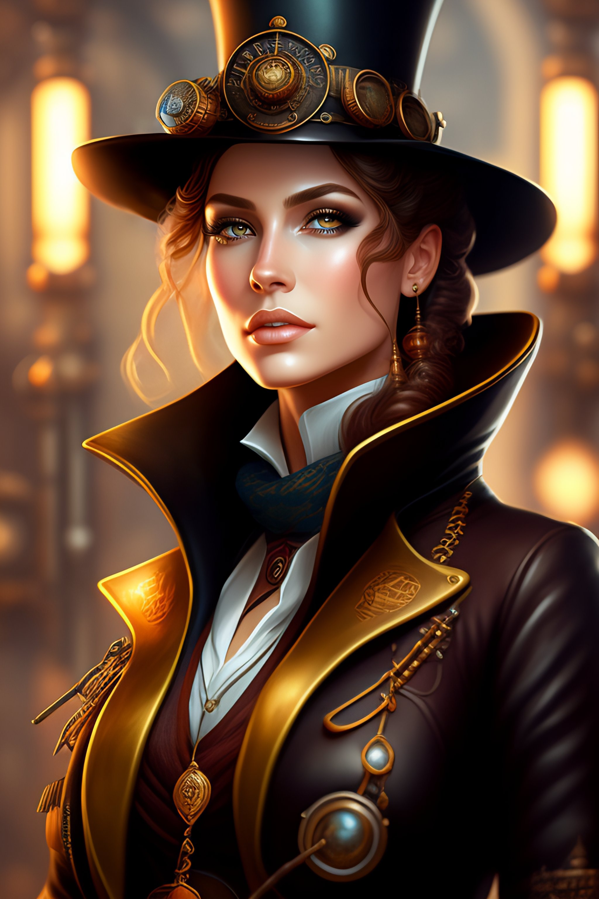 Lexica - Steampunk scientist, portrait, medium shot, digital art ...