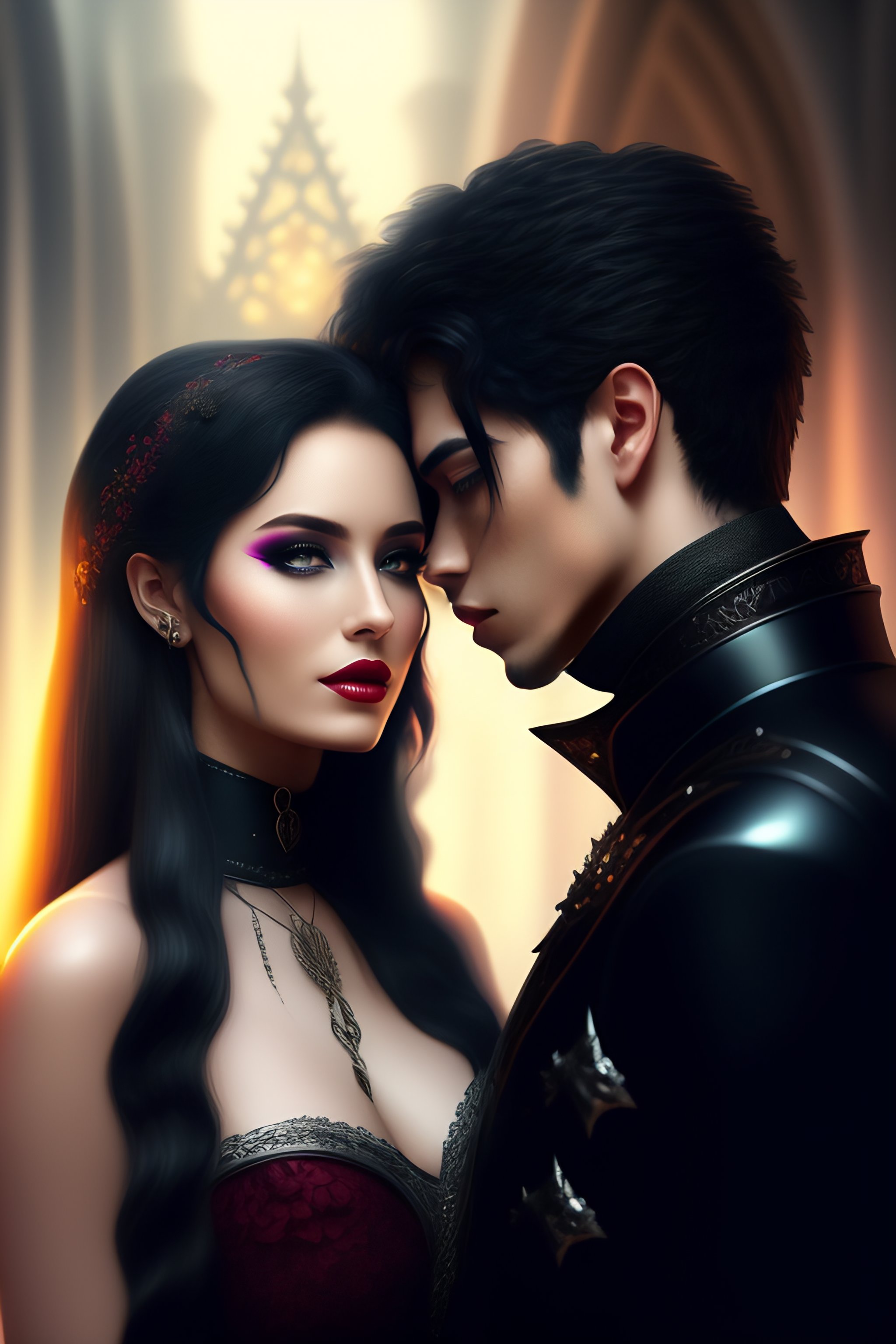 Lexica - Gothic digital art romance couple 