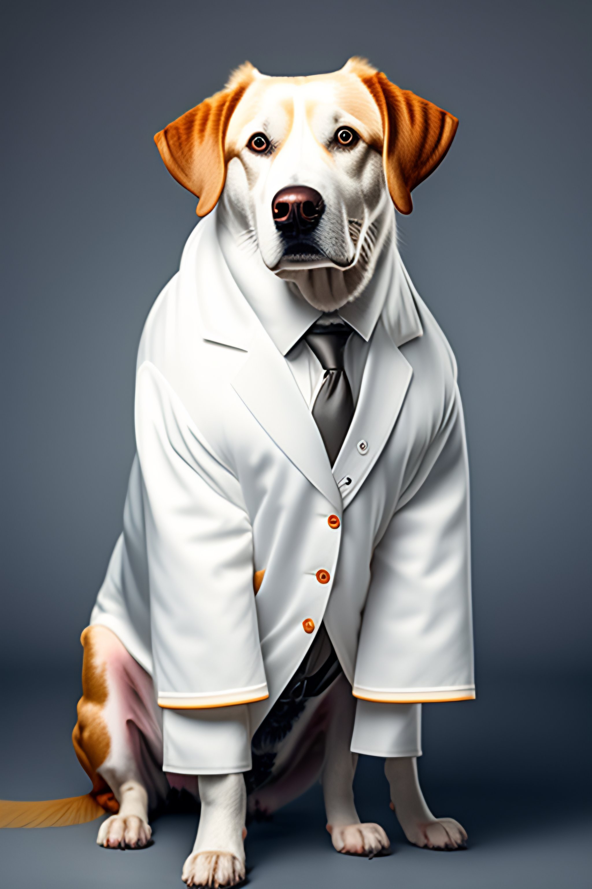 Dog in best sale lab coat