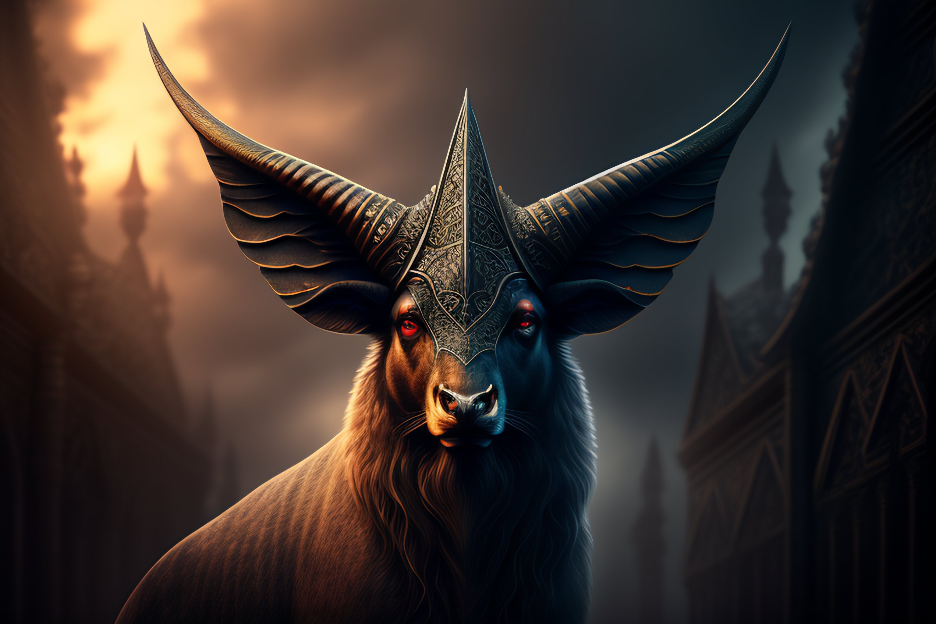 Lexica - Gothic baphomet triangle texture skin glass