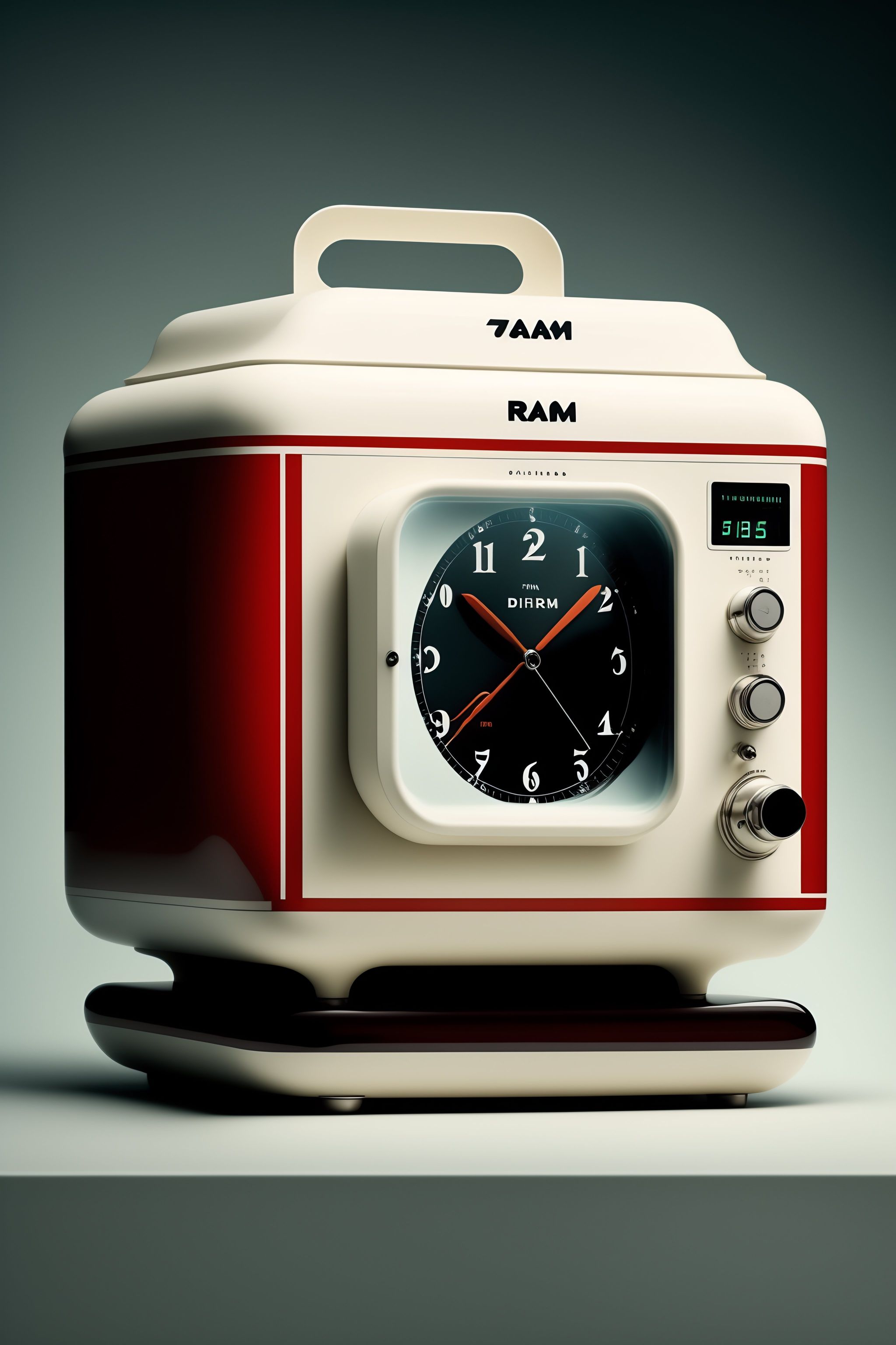 Lexica - A surreal Time Machine designed by Dieter Rams. Product ad retro.