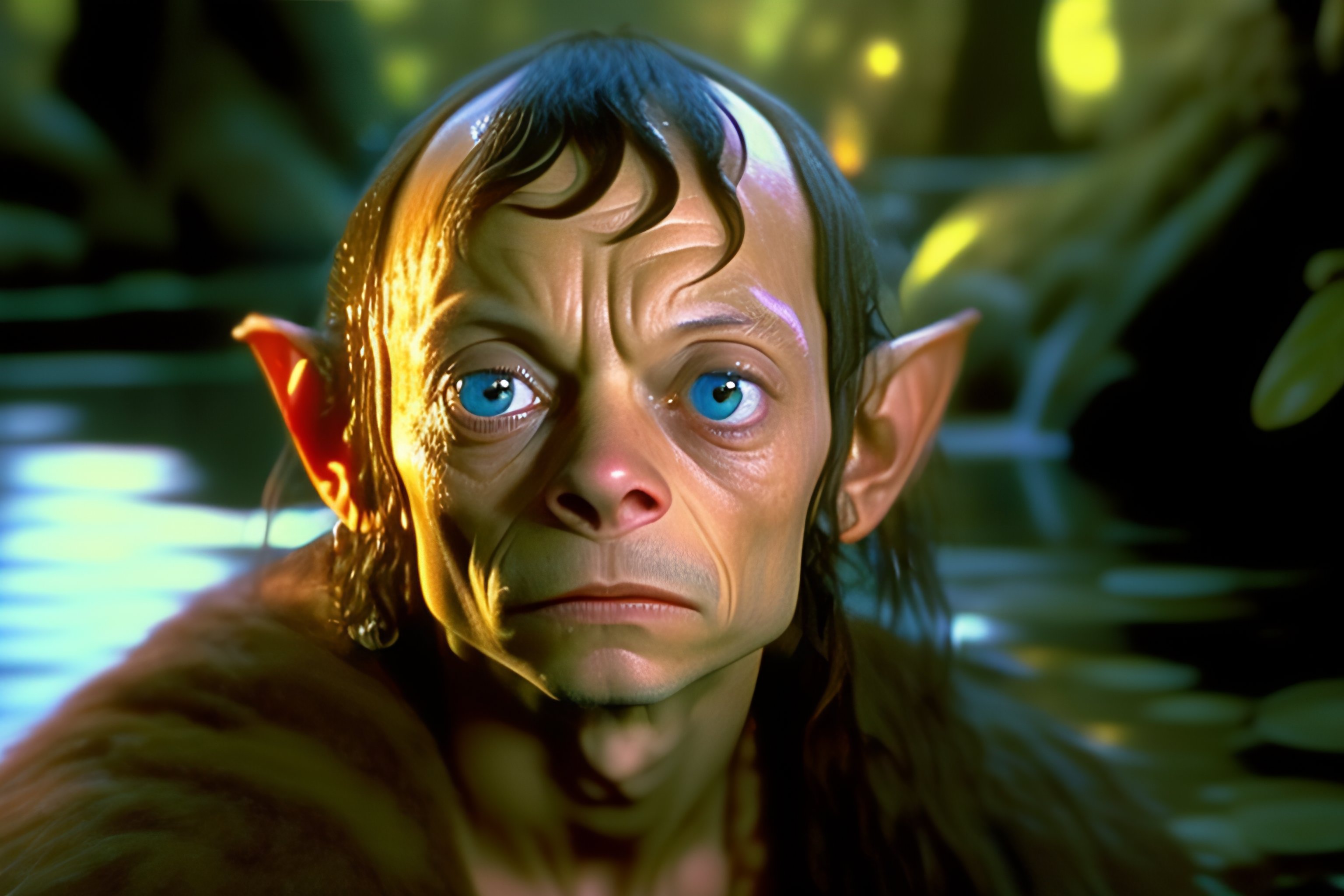 Lexica - Gollum like the film lord of the rings drinkin water