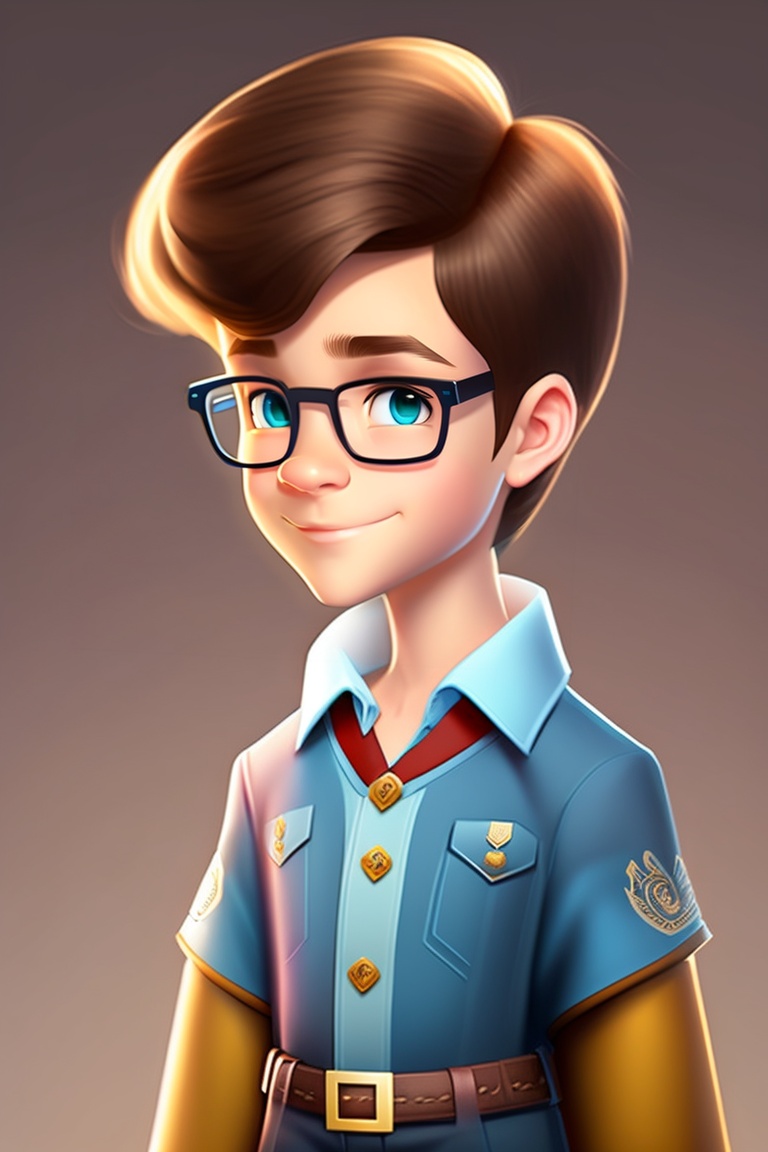 smart boy animated