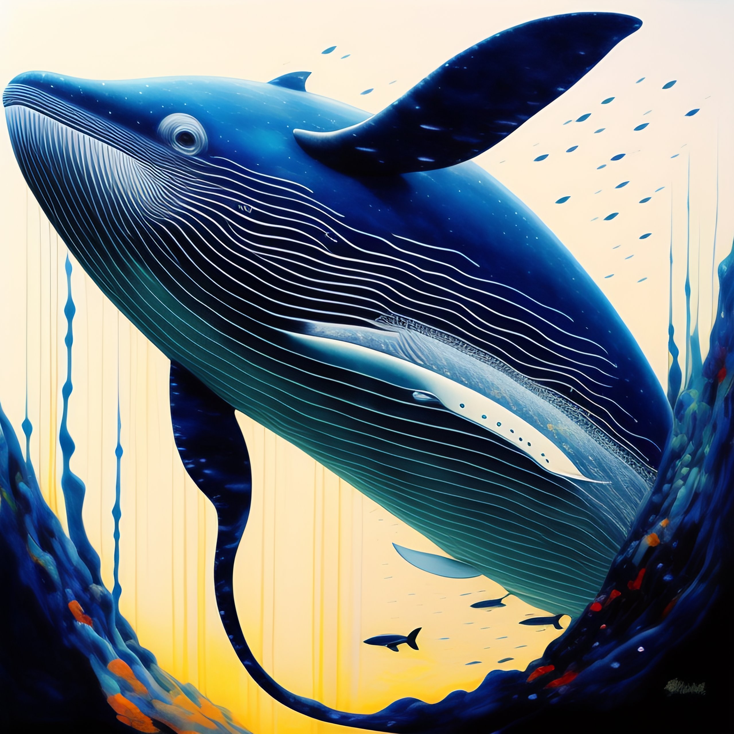 Lexica - Whale, painting, by greg ruthowski, yoshikata amano, yoji ...