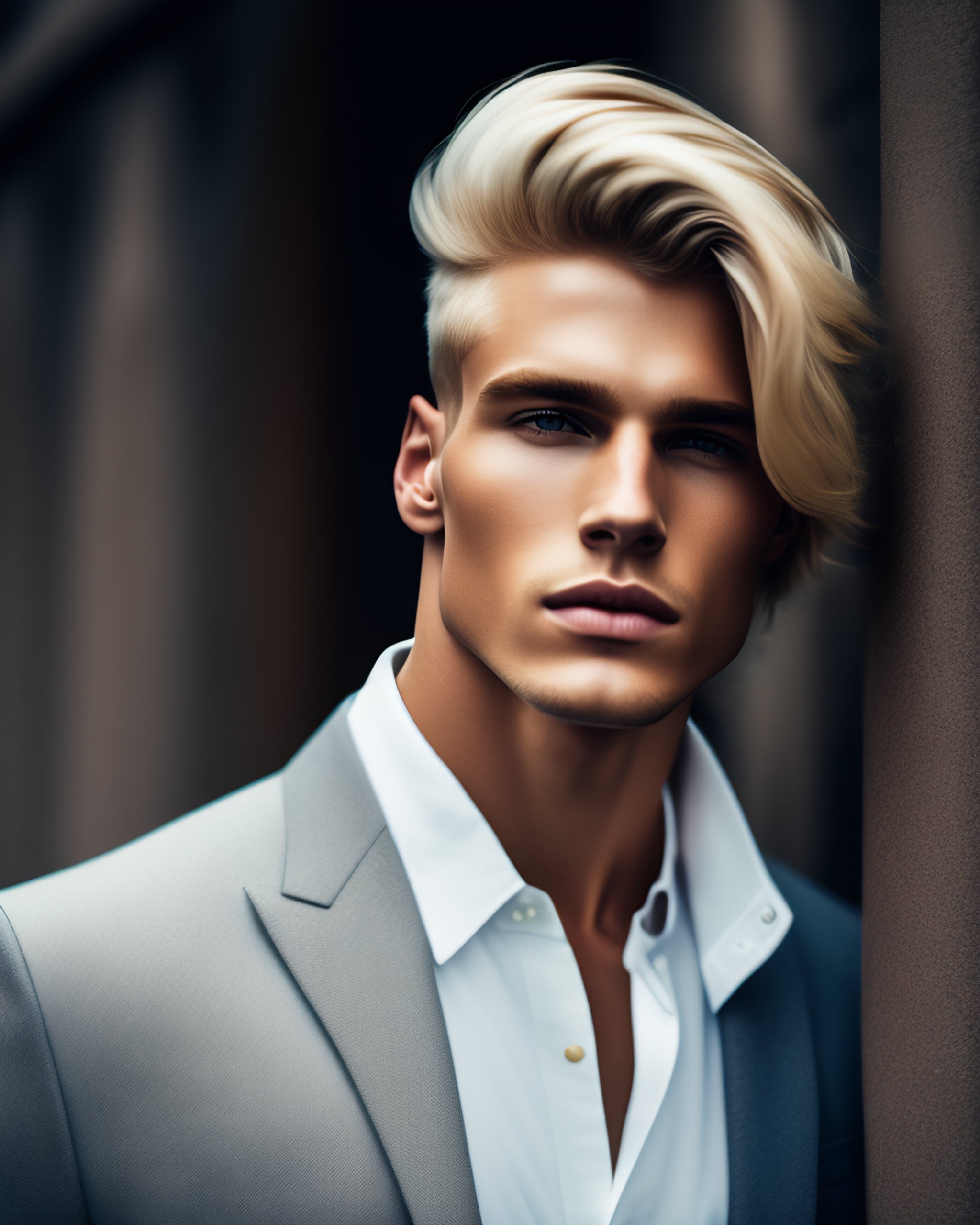 Lexica - A stylish, tall blonde haired man in his early twenties ...