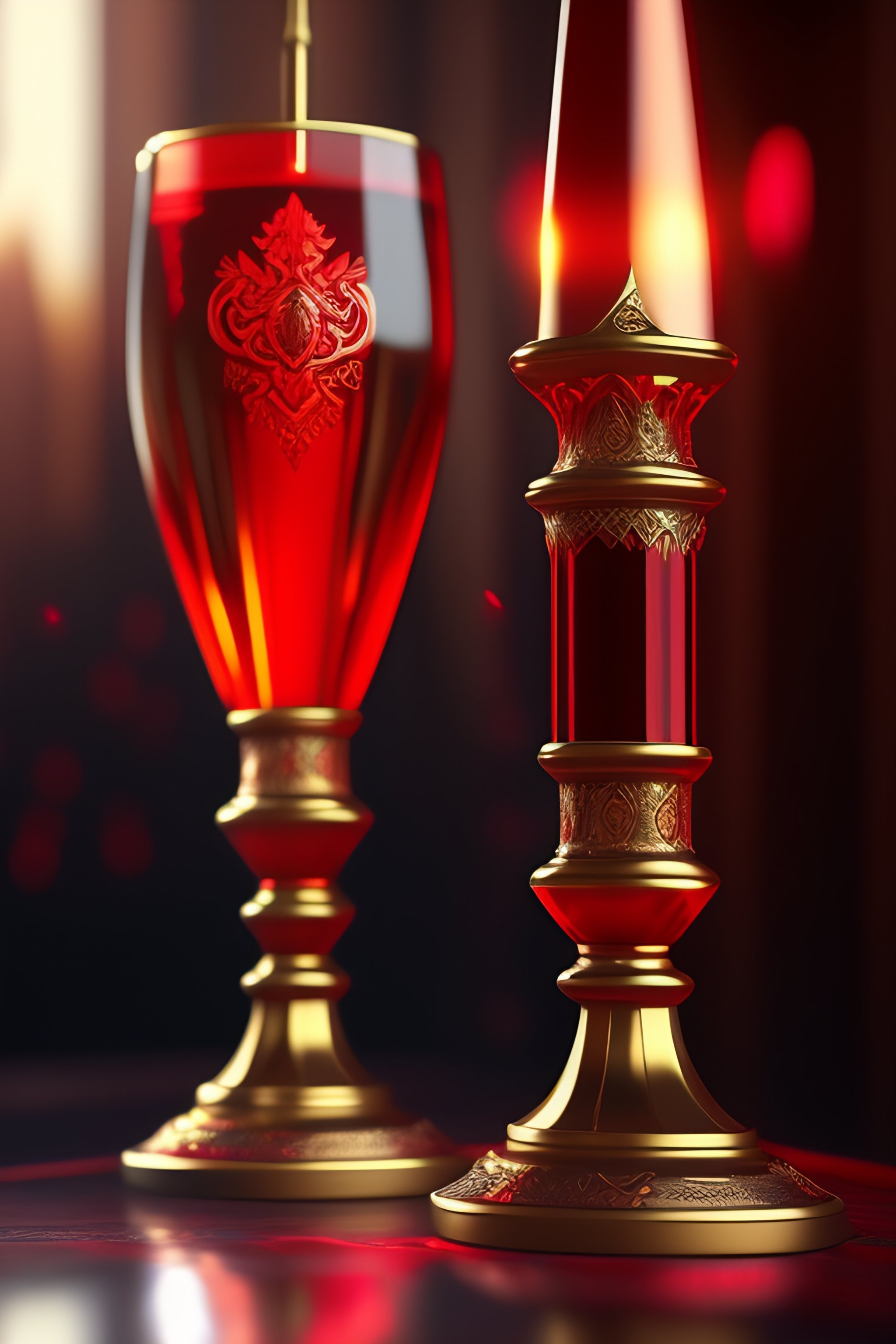 Lexica - Fantasy longsword made of transparent red glass, evil magic ...