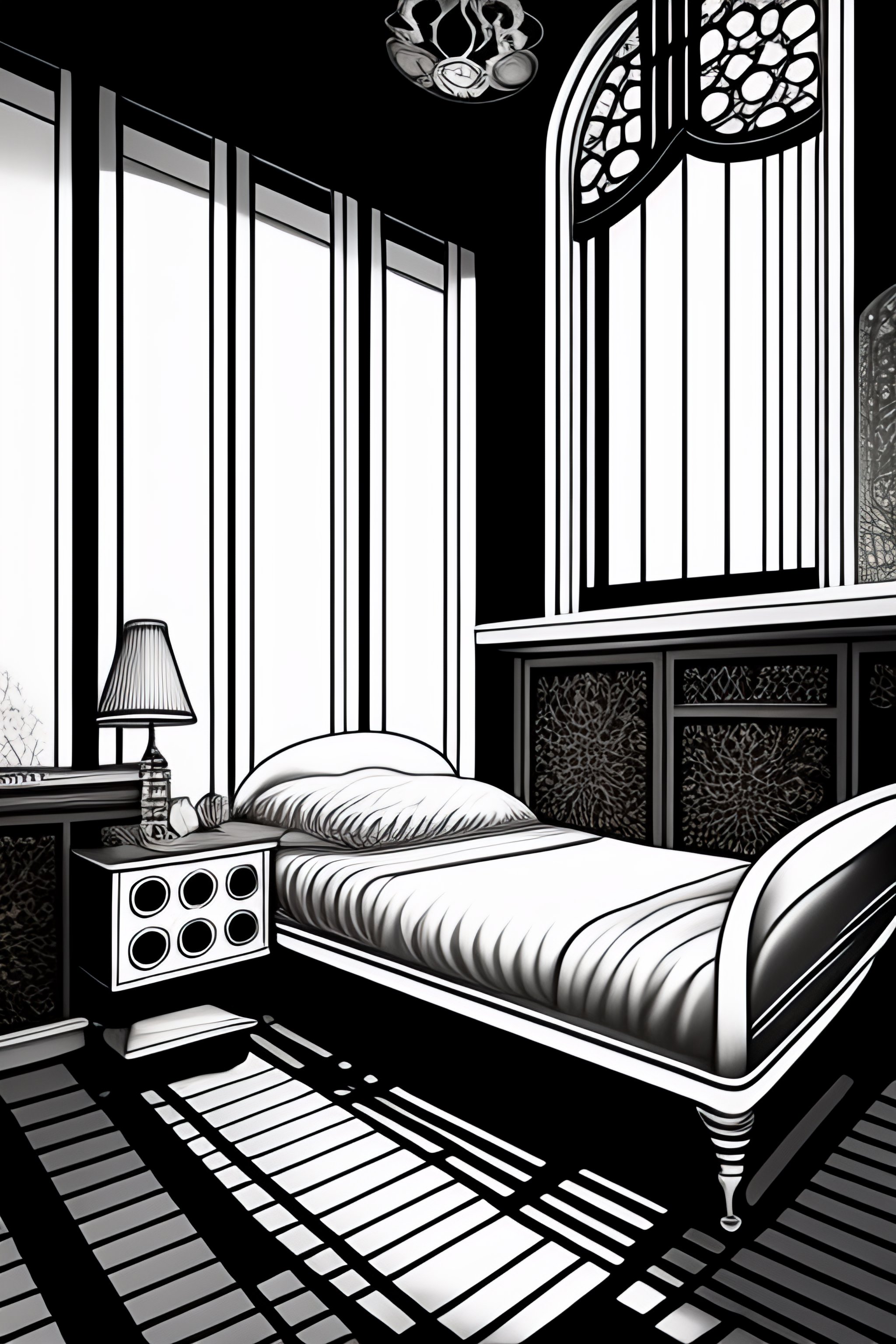 Lexica - House bedroom, rich interior, detail ornate, gold and wood, 1 ...