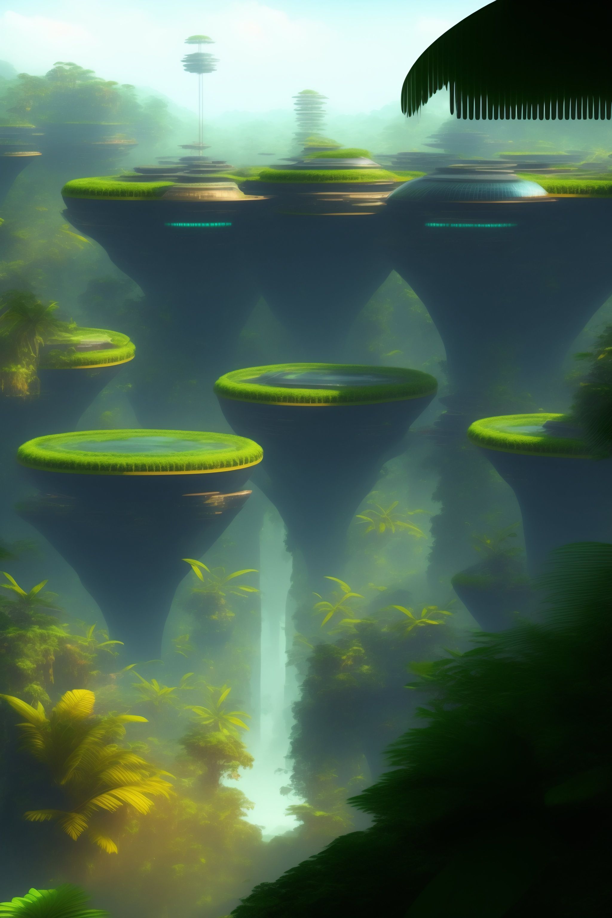 Lexica - A high tech solarpunk utopia in the Amazon rainforest