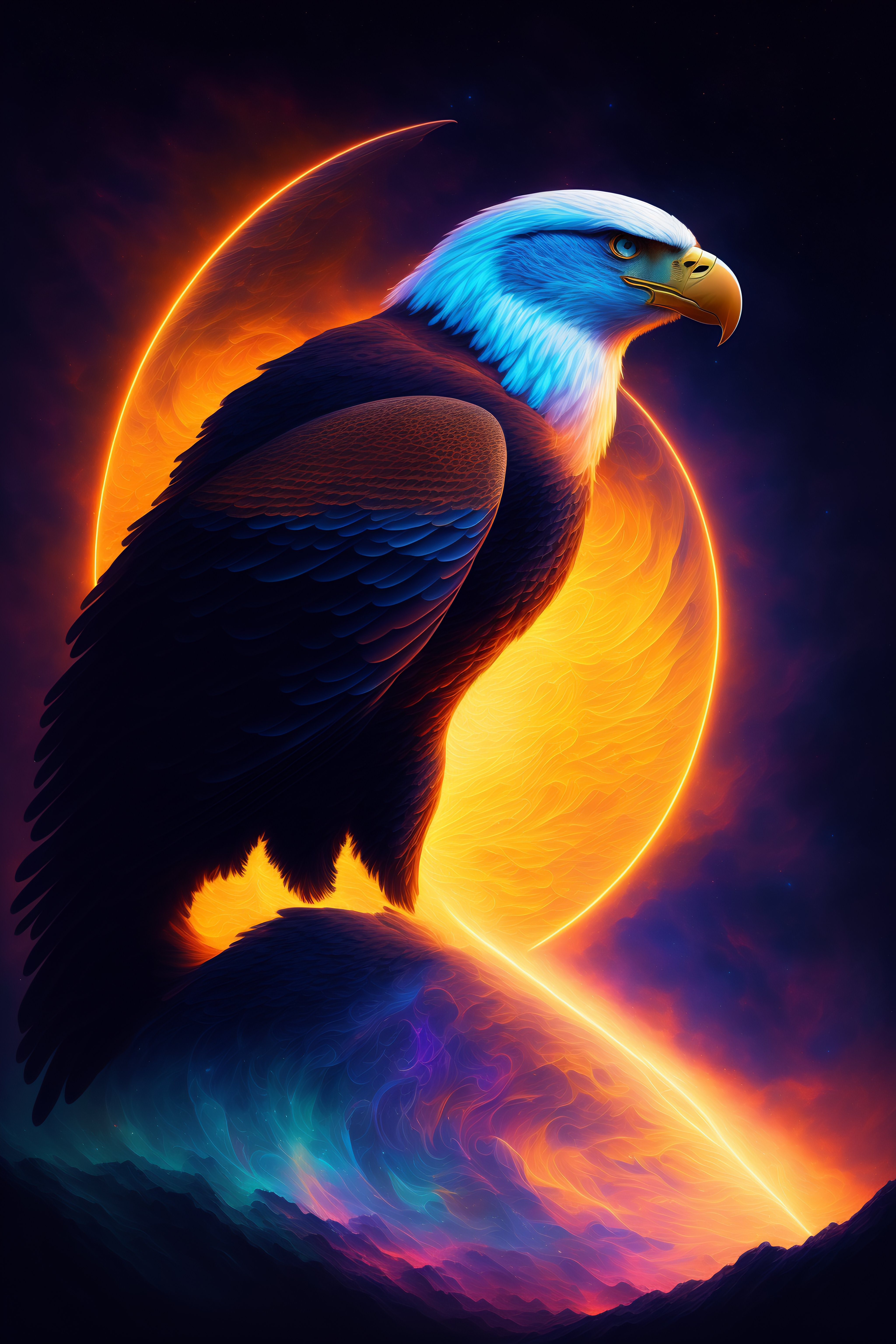 Lexica - Eagle, extremely detailed painting, beautiful glowing ...