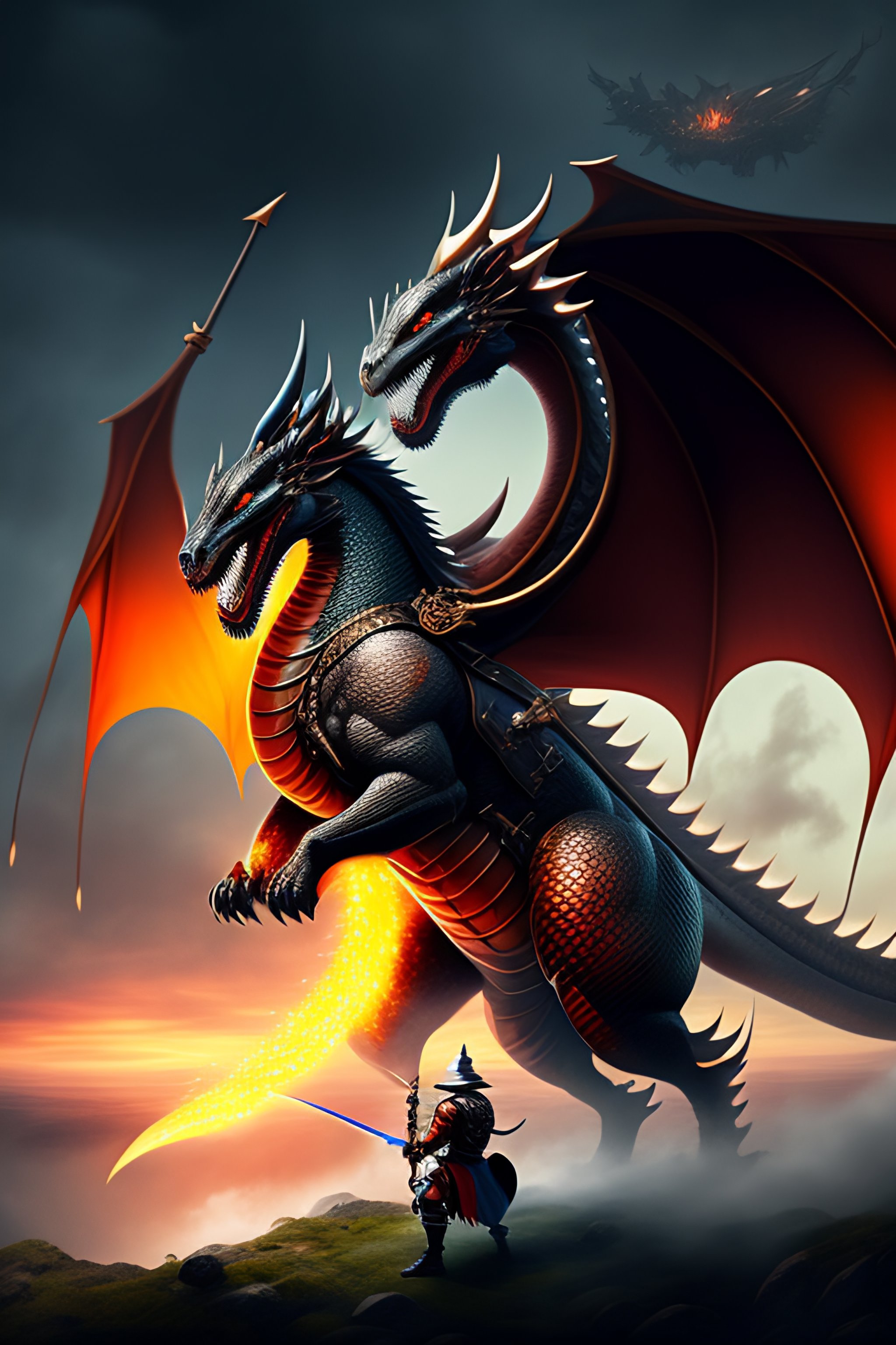 Lexica - Knight fighting a dragon