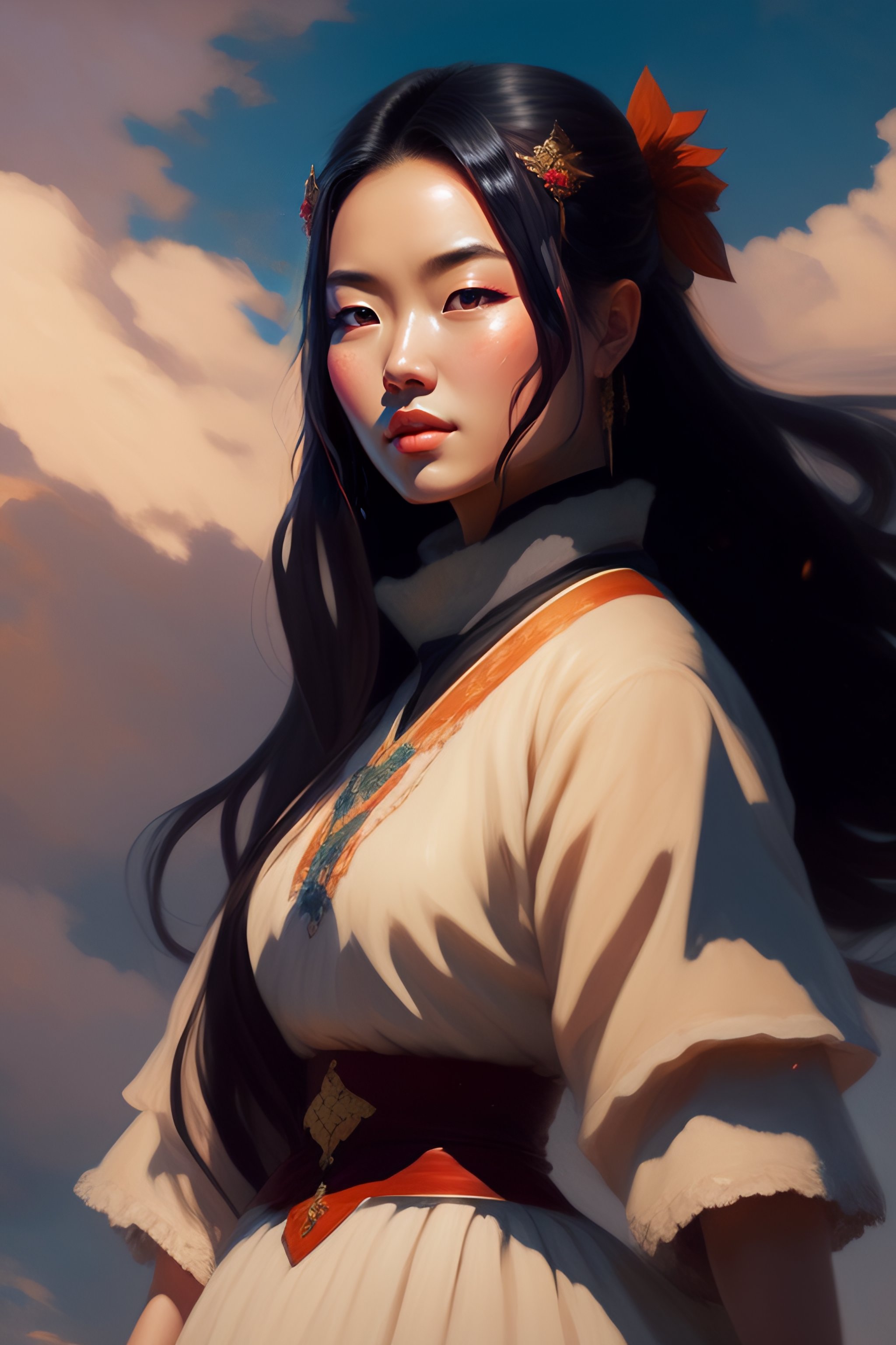 Lexica - Portrait of Nezuko from Demon Slayer Anime, countryside, calm ...