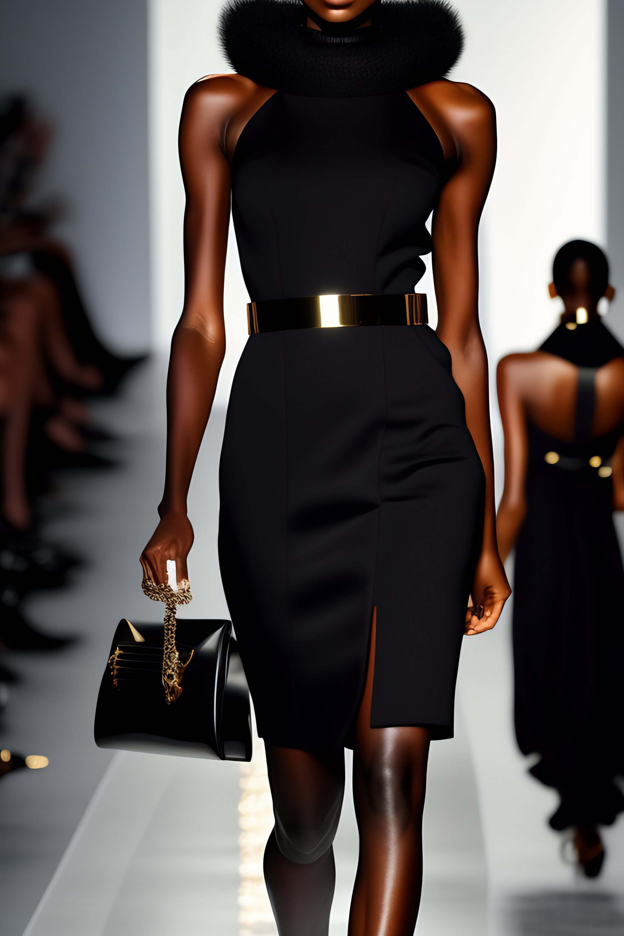 Lexica - Dress futuristic black, style, model, casual