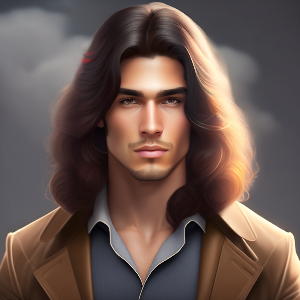 Lexica - Young man long hair ,chek shirt wear and look front