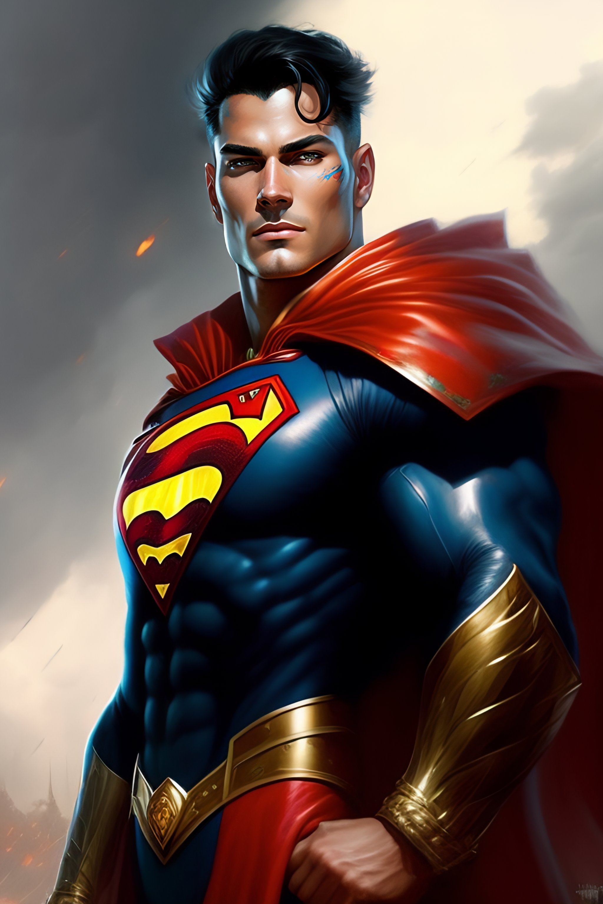 Lexica - Portrait of a warhammer superman, epic, tragic, military art 