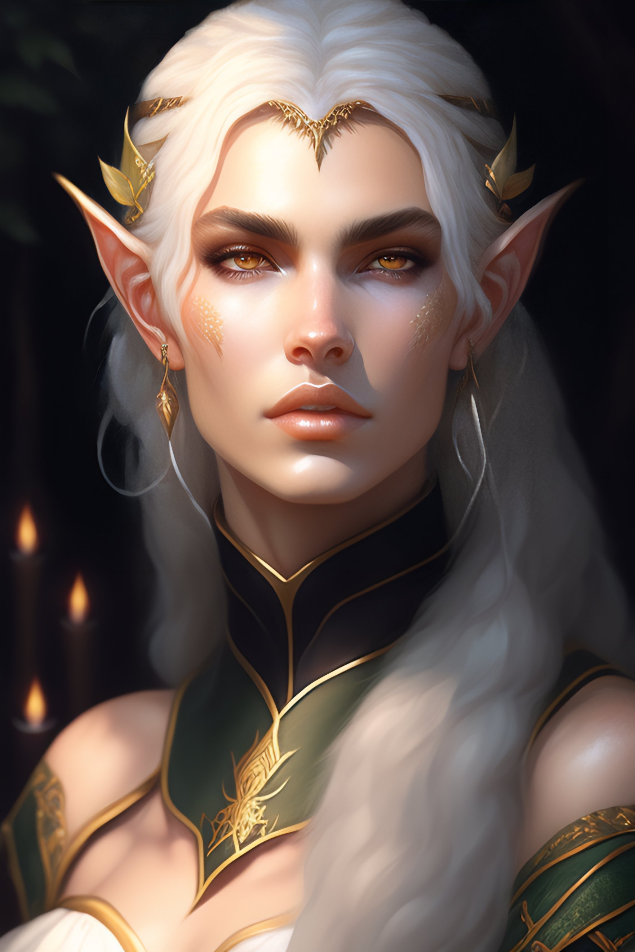 Lexica - Dungeons and dragons forest elf chieric character closeup ...